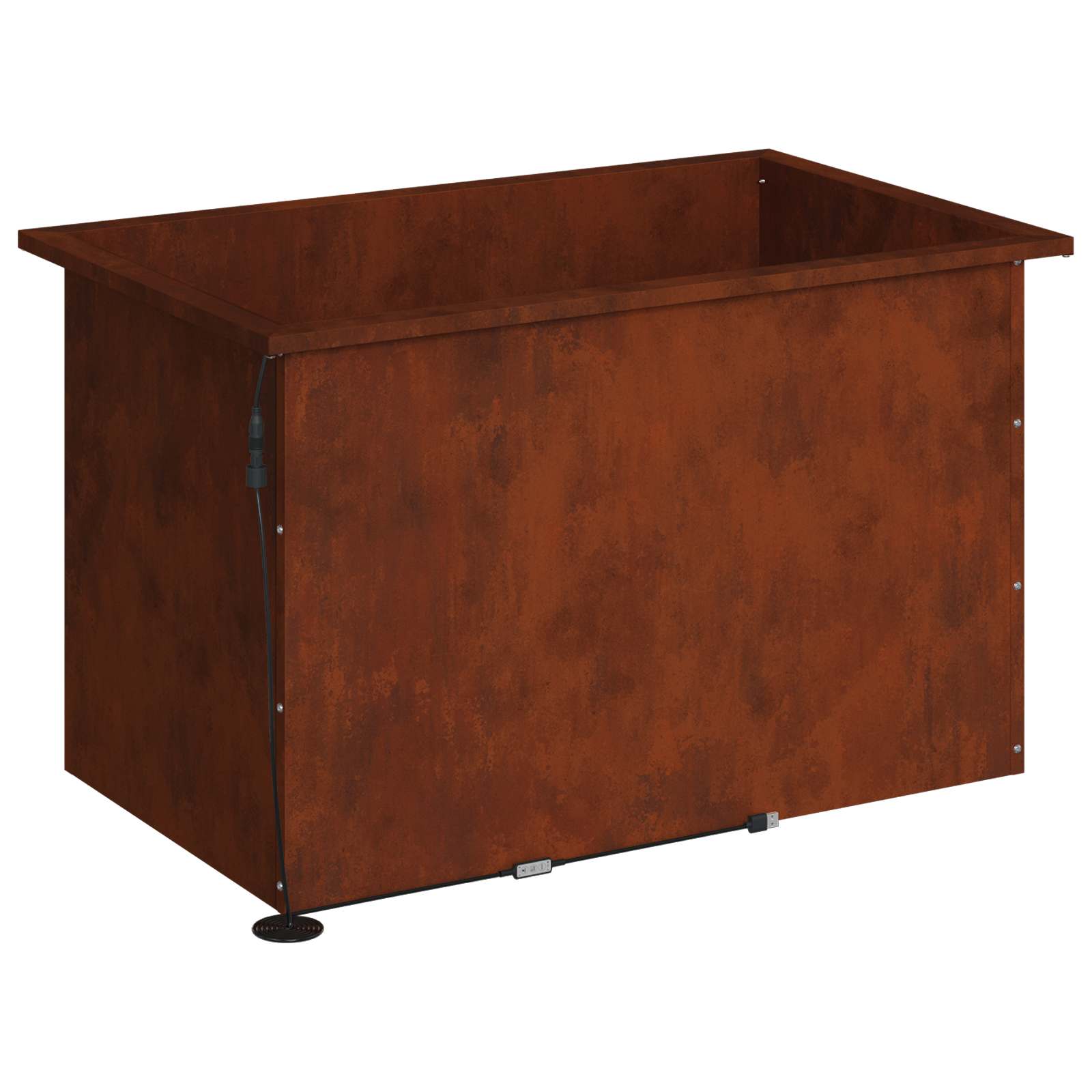 Garden Planter with LED 2 pcs Rusty 50 x 80 x 48 cm