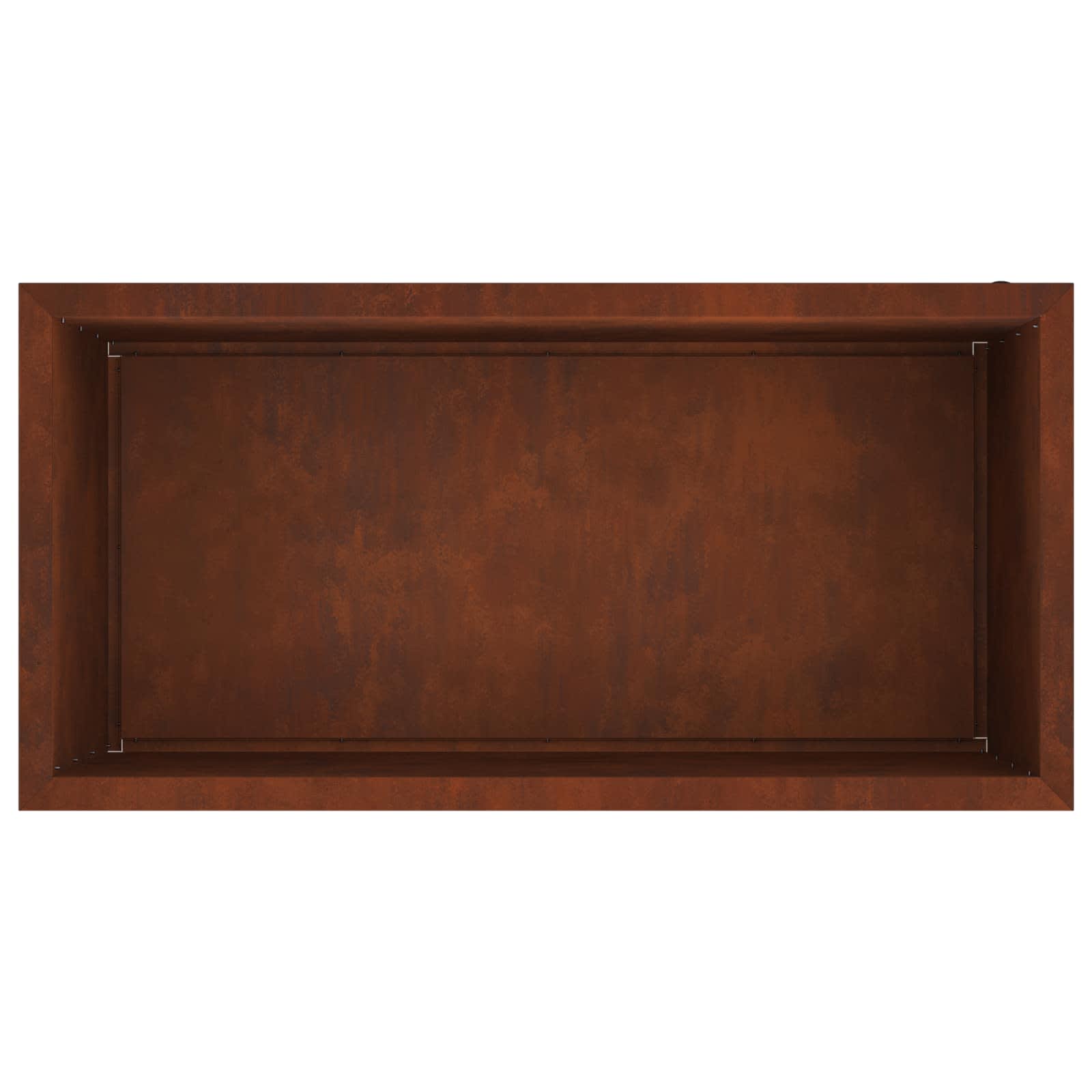 Garden Planter with LED Rusty 50 x 100 x 48 cm Weathering Steel