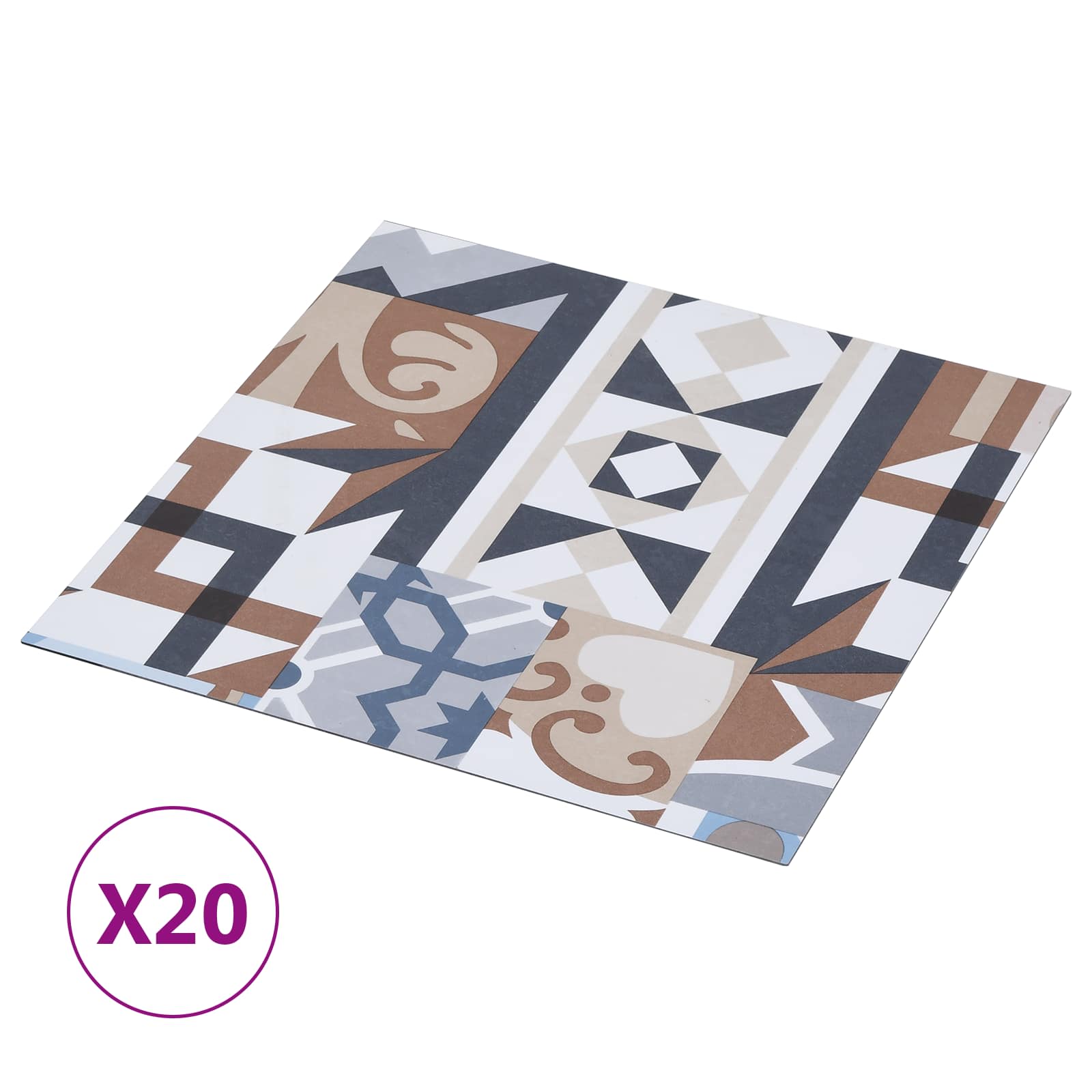 Self-adhesive Flooring Planks Mono Pattern 30.5 x 30.5 cm