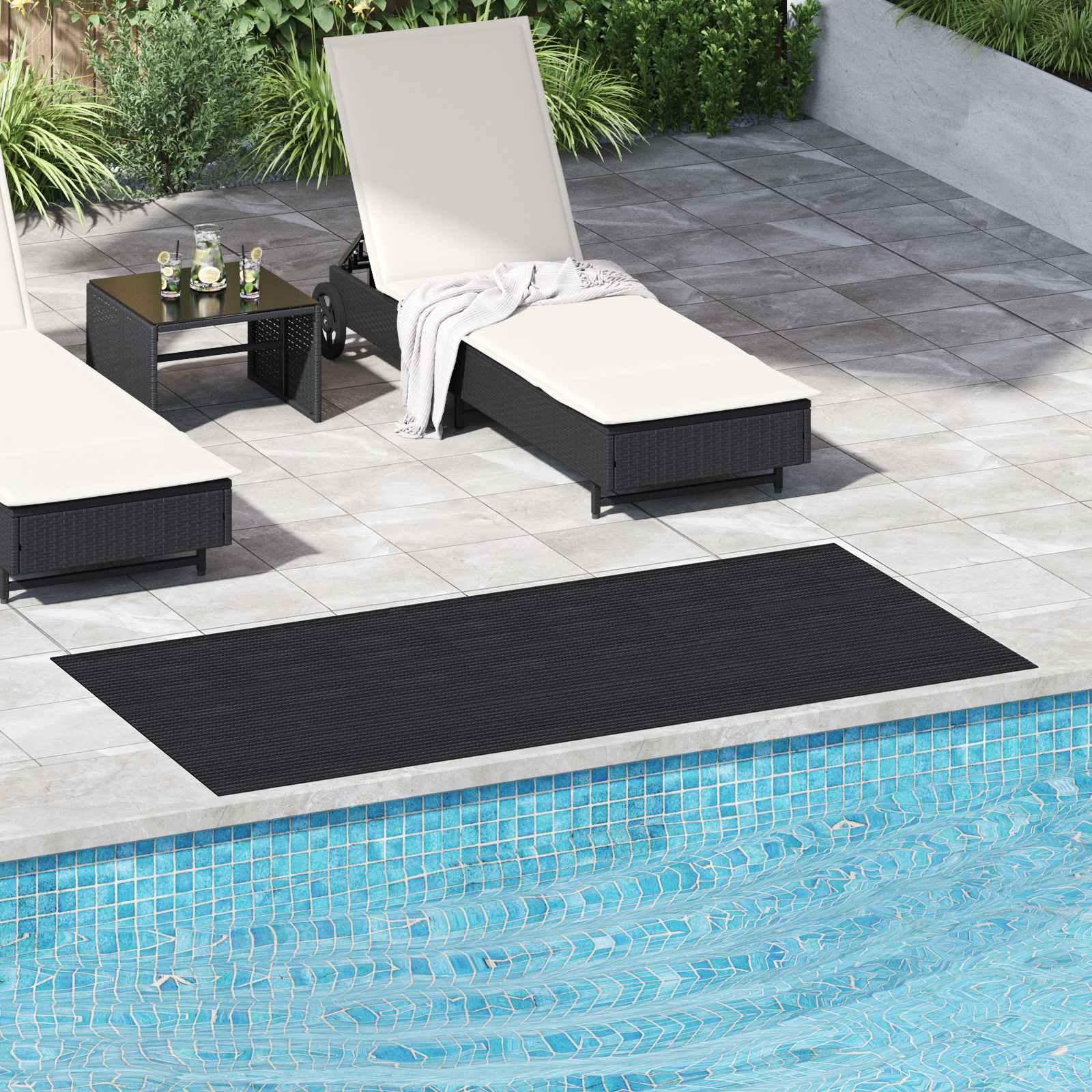 Floor Mat Black 1 x 2 m Rubber