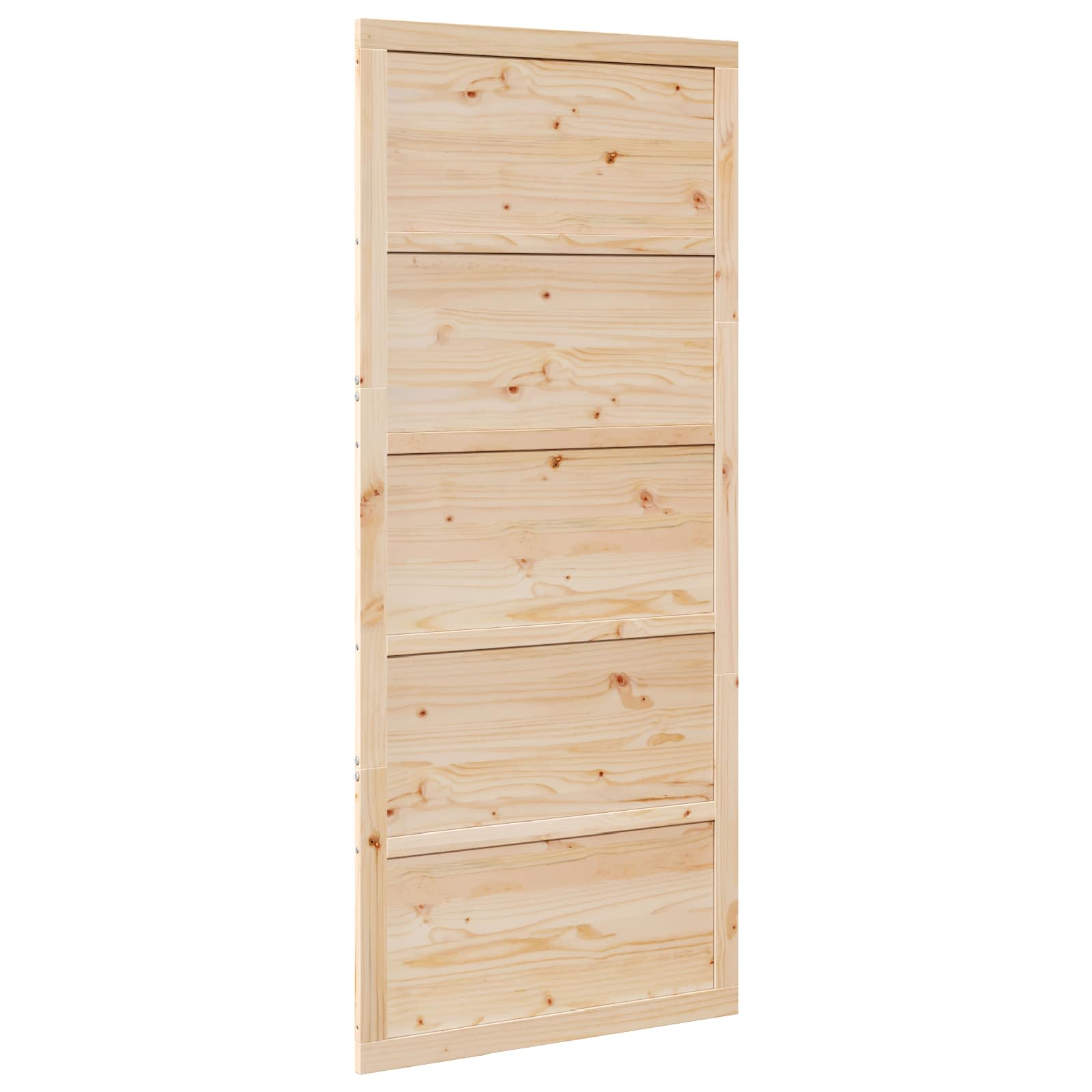 Barn Door Natural 100 x 2,5 x 208 cm Solid Pine Wood