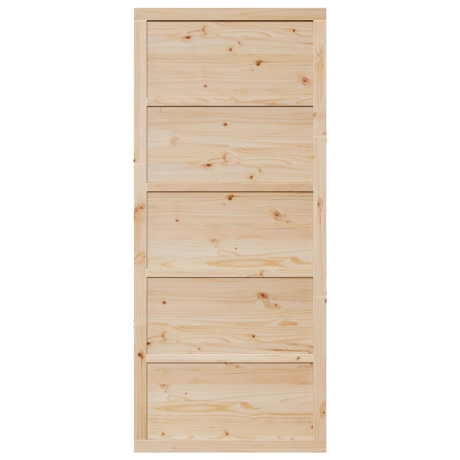 Barn Door Natural 100 x 2,5 x 208 cm Solid Pine Wood