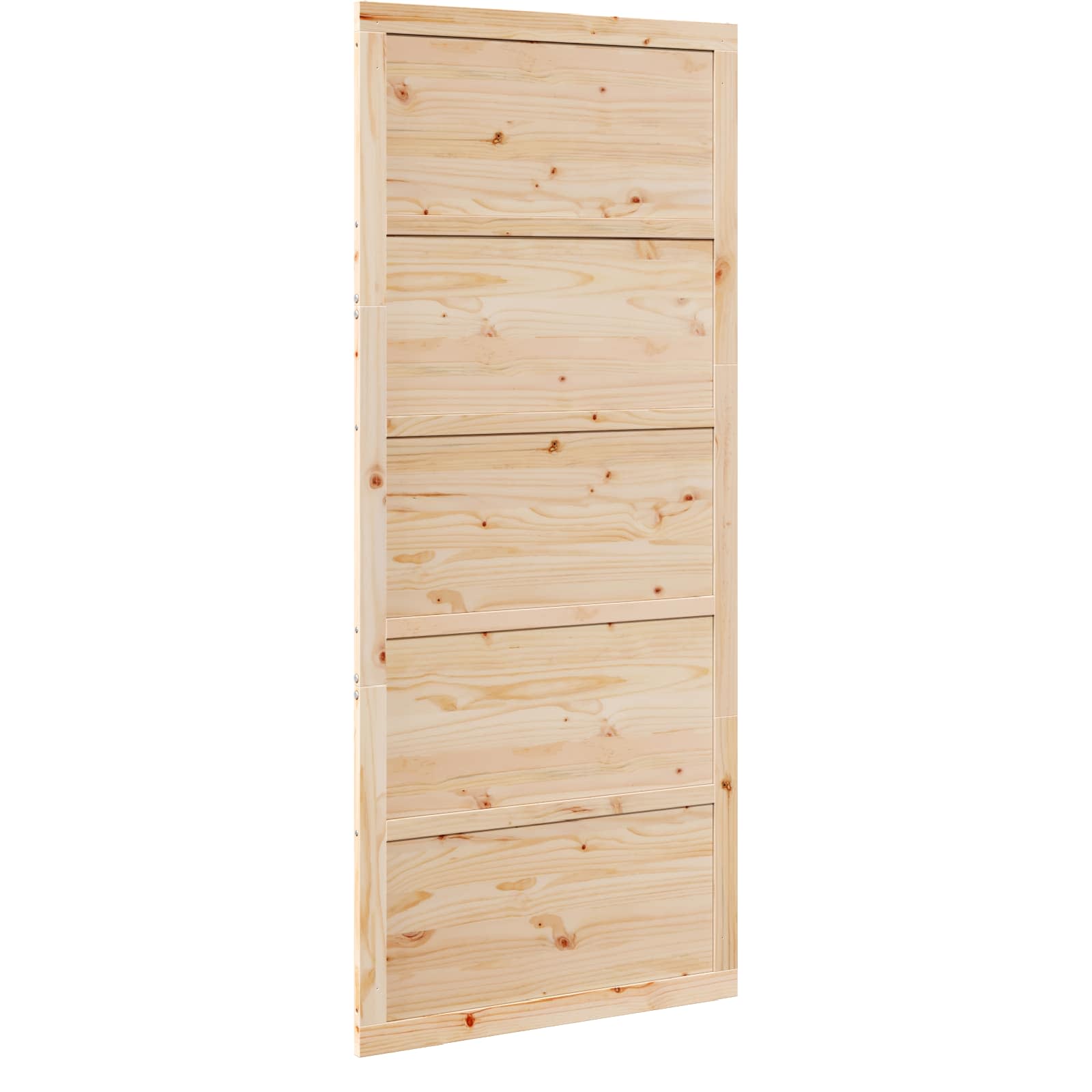 Barn Door Natural 90 x 2,5 x 208 cm Solid Pine Wood