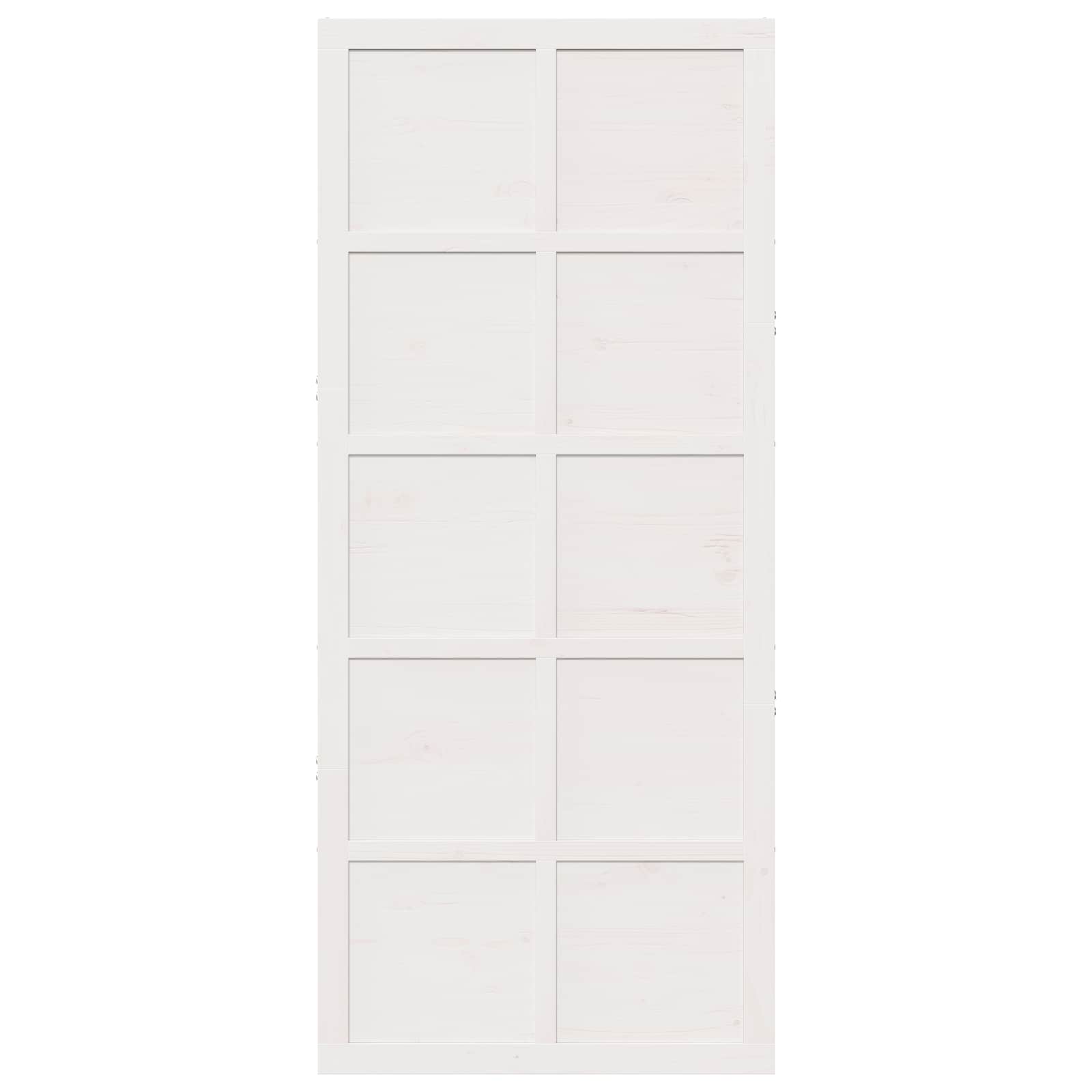Barn Door 80 x 2,5 x 208 cm Solid Pine Wood White