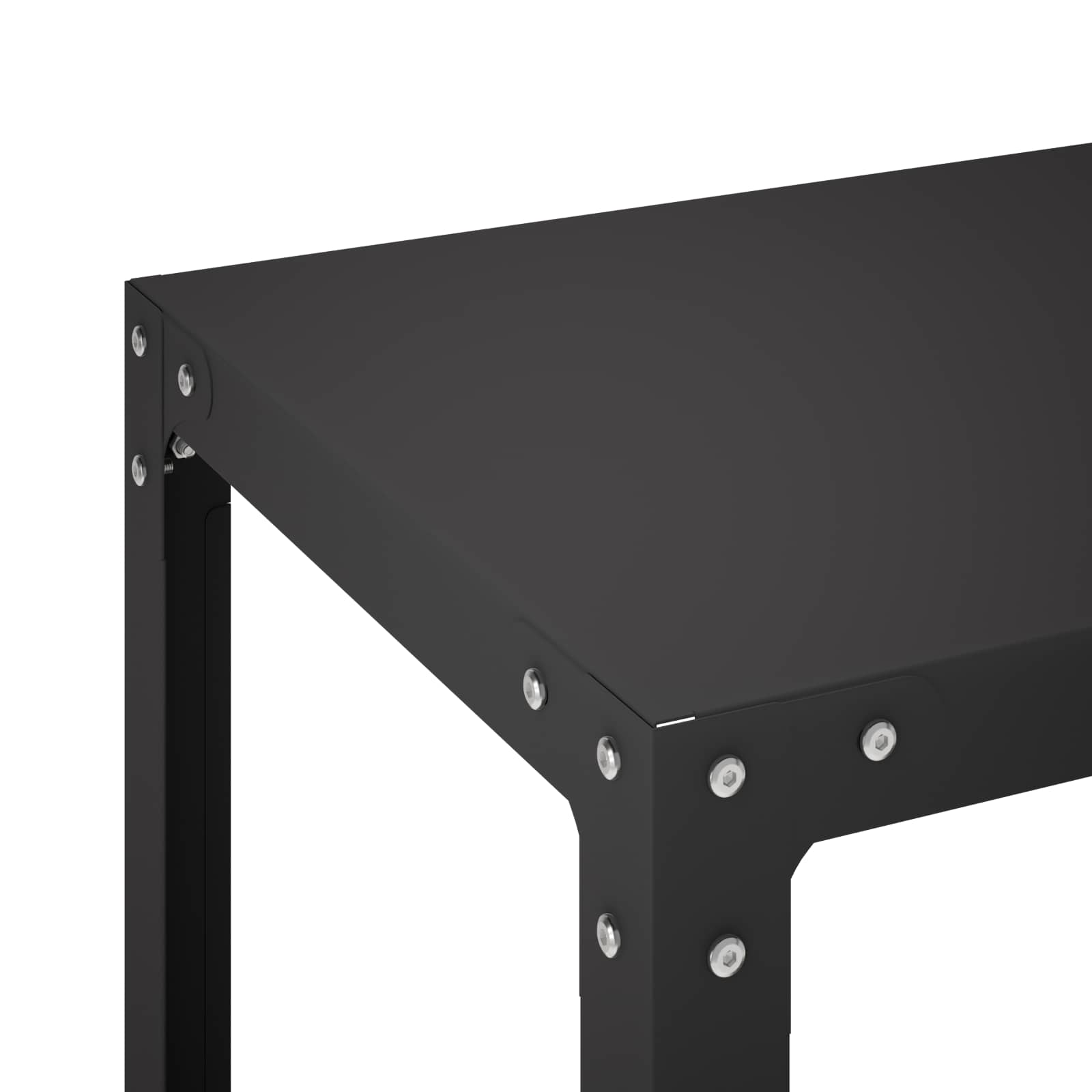 Potting Table 80 x 40 x 80 cm Powder-Coated Steel Black