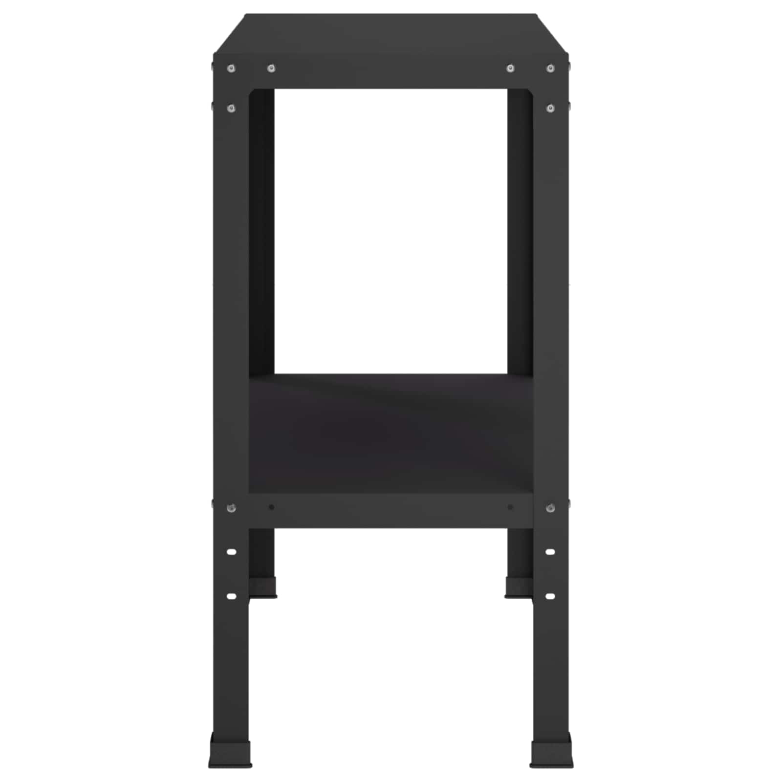 Potting Table 80 x 40 x 80 cm Powder-Coated Steel Black