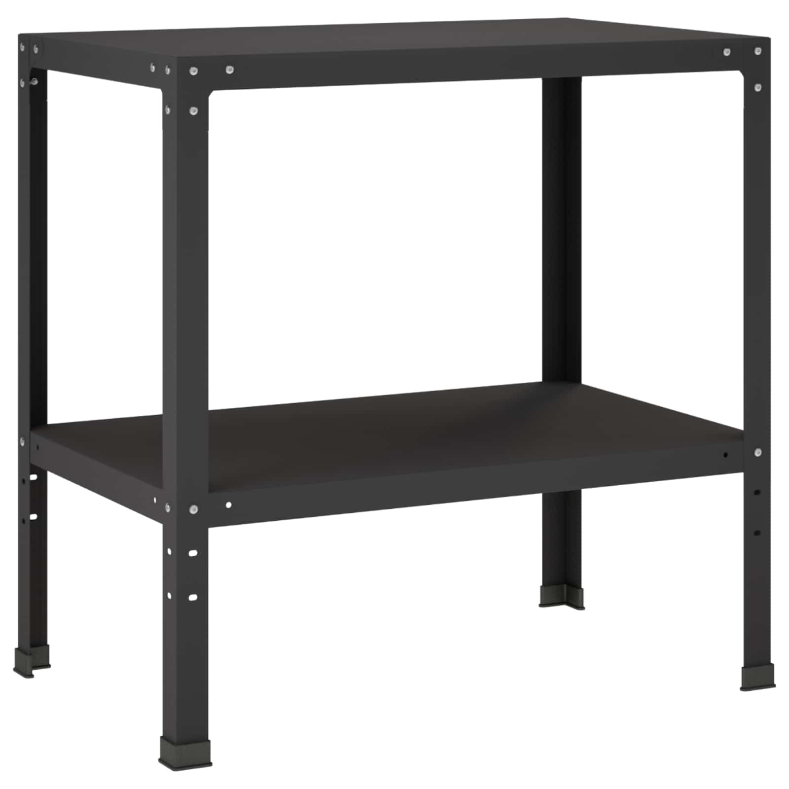 Potting Table 100 x 50 x 80 cm Powder-Coated Steel Black
