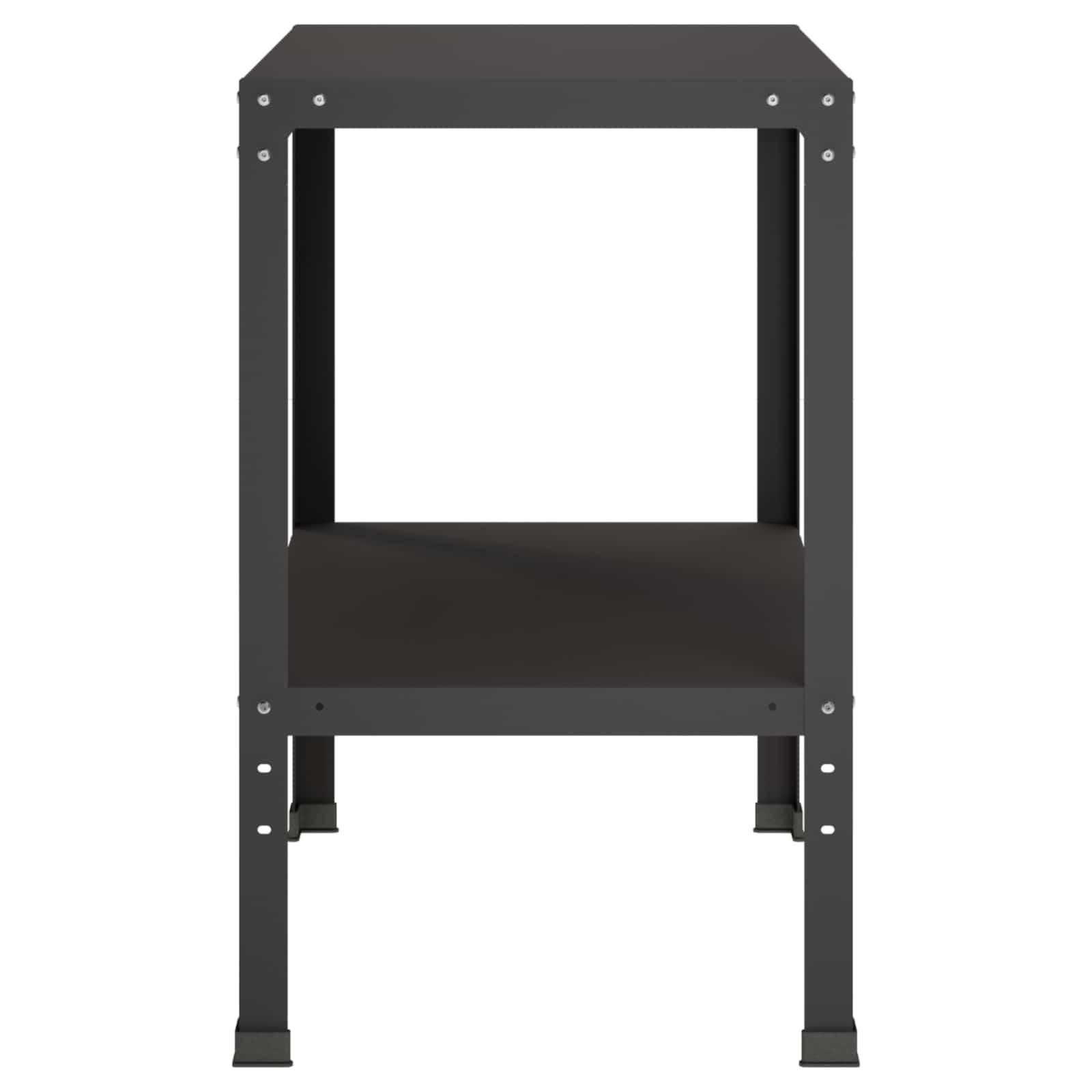 Potting Table 100 x 50 x 80 cm Powder-Coated Steel Black