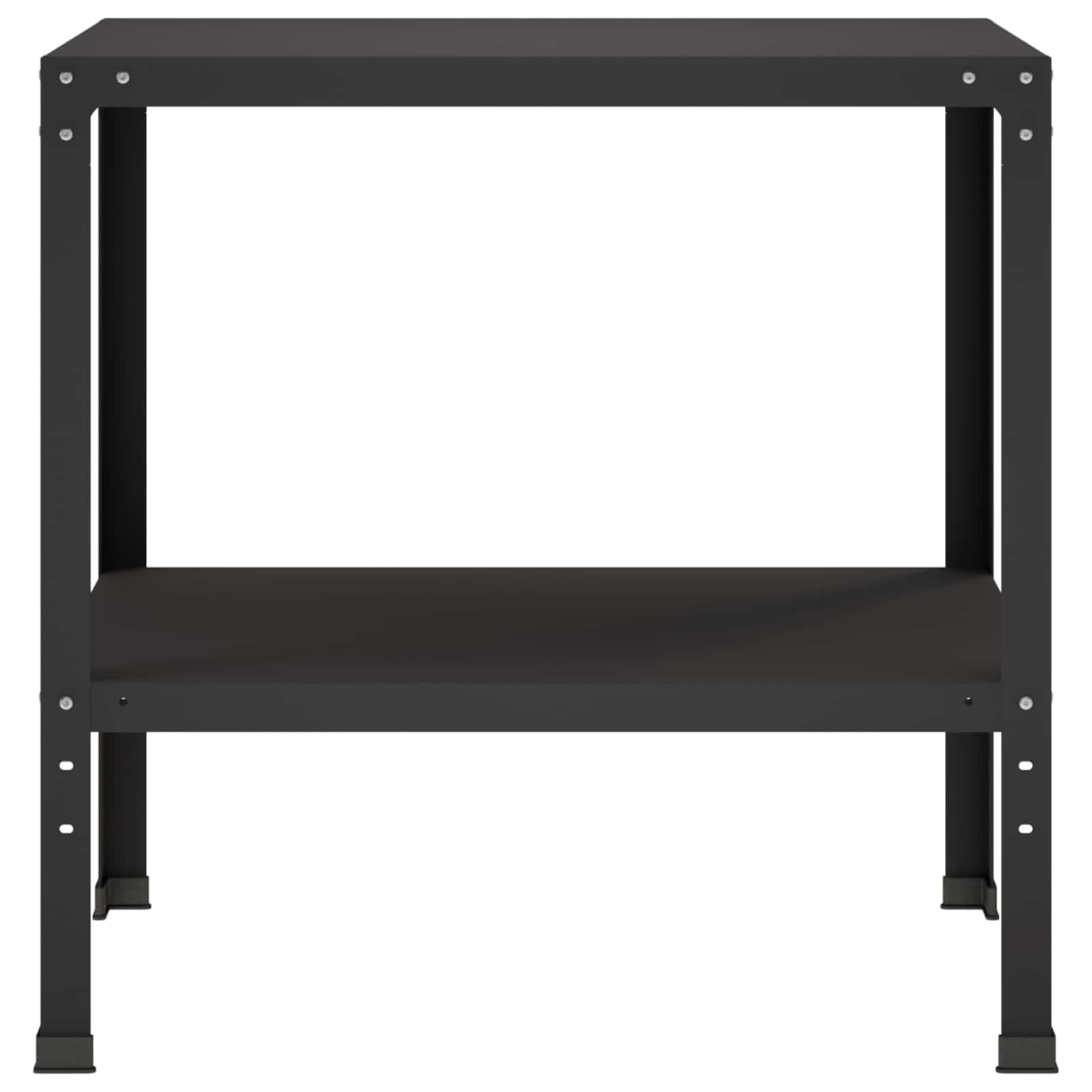 Potting Table 80 x 50 x 80 cm Powder-Coated Steel Black