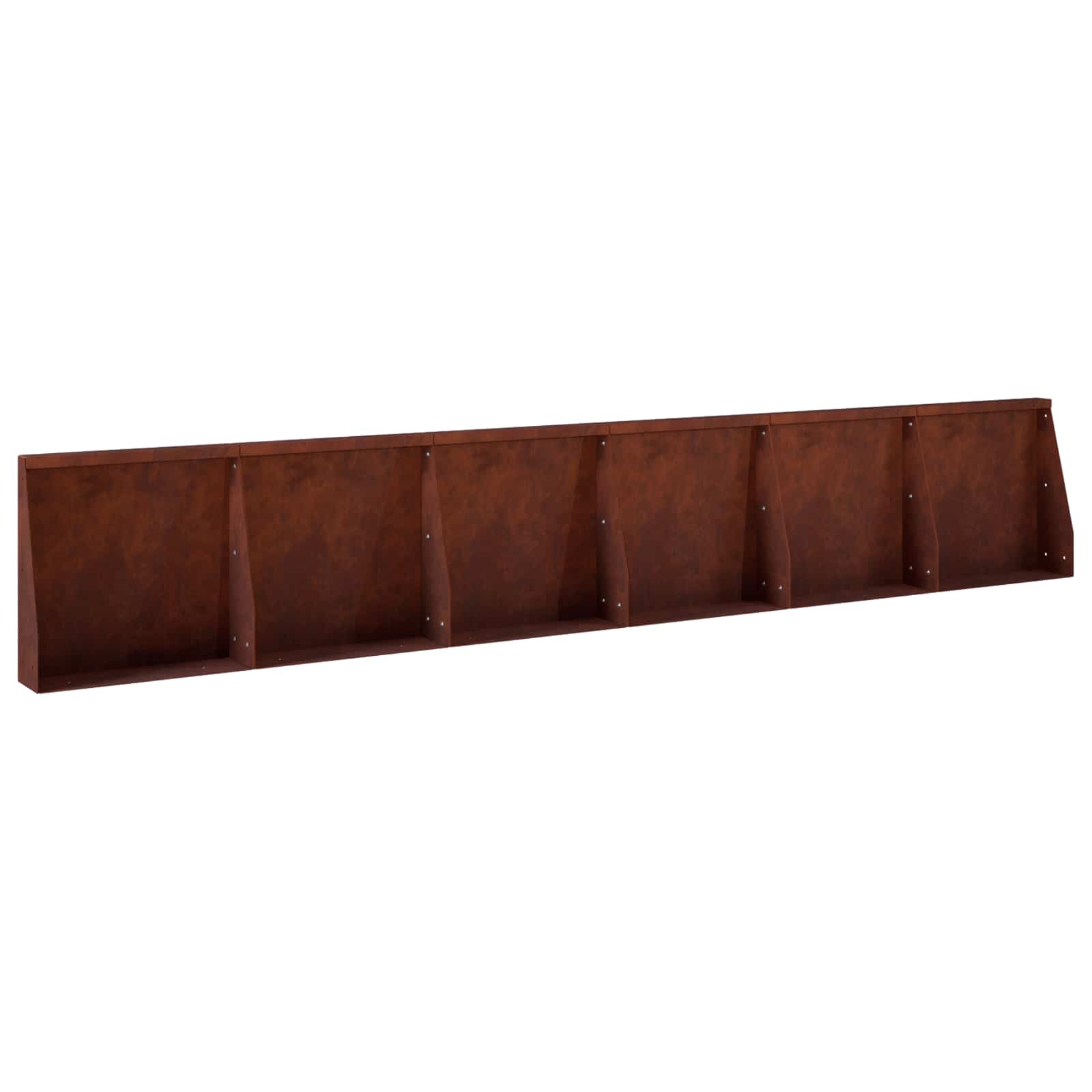 Retaining Wall 6 pcs 40 x 12 x 30 cm Weathering Steel Rusty