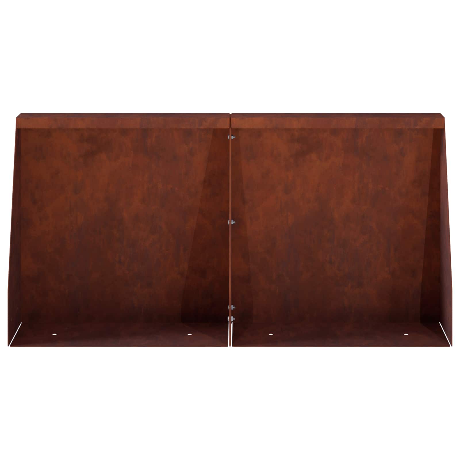 Retaining Wall 6 pcs 40 x 12 x 30 cm Weathering Steel Rusty