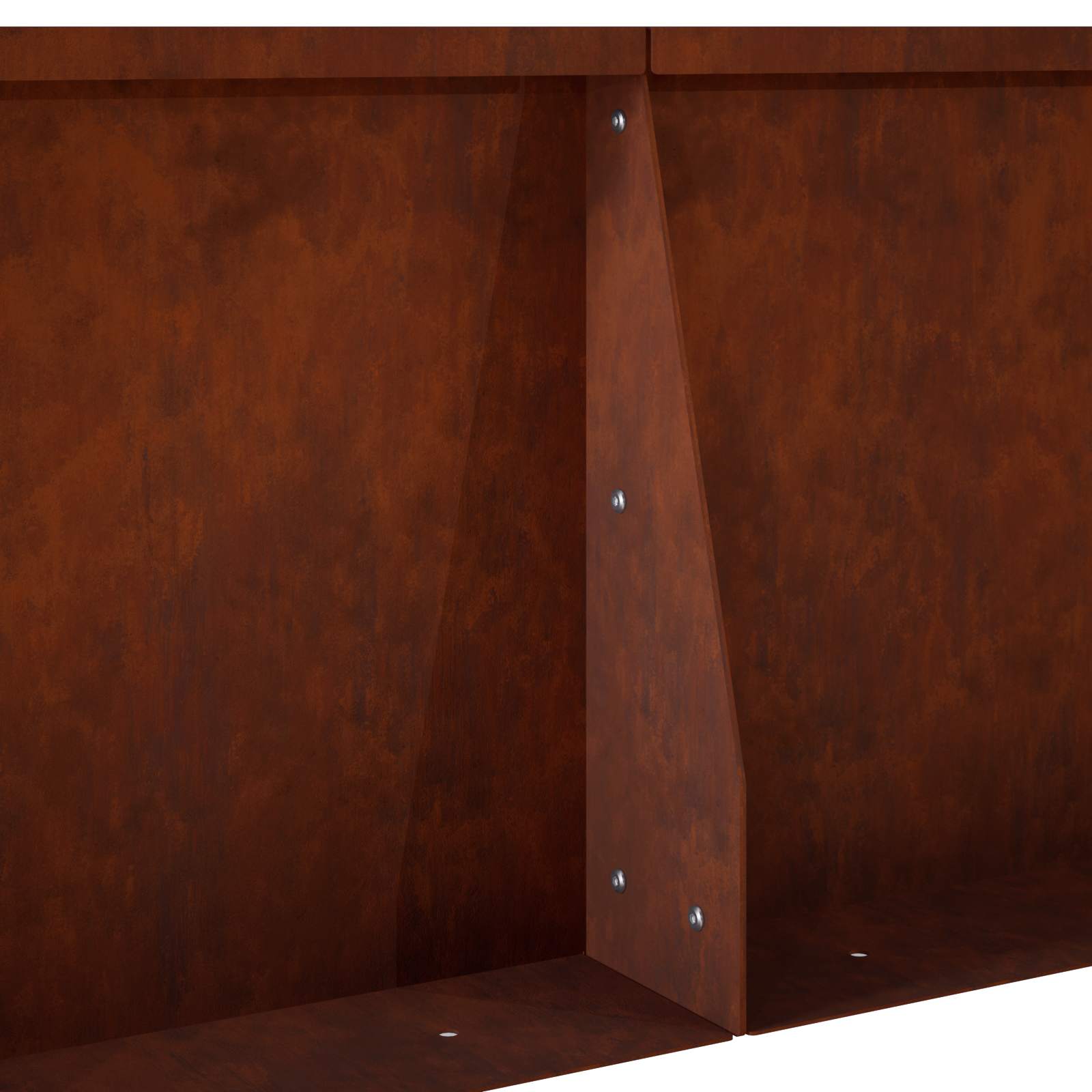 Retaining Wall 4 pcs 100 x 100 x 40 cm Weathering Steel Rusty