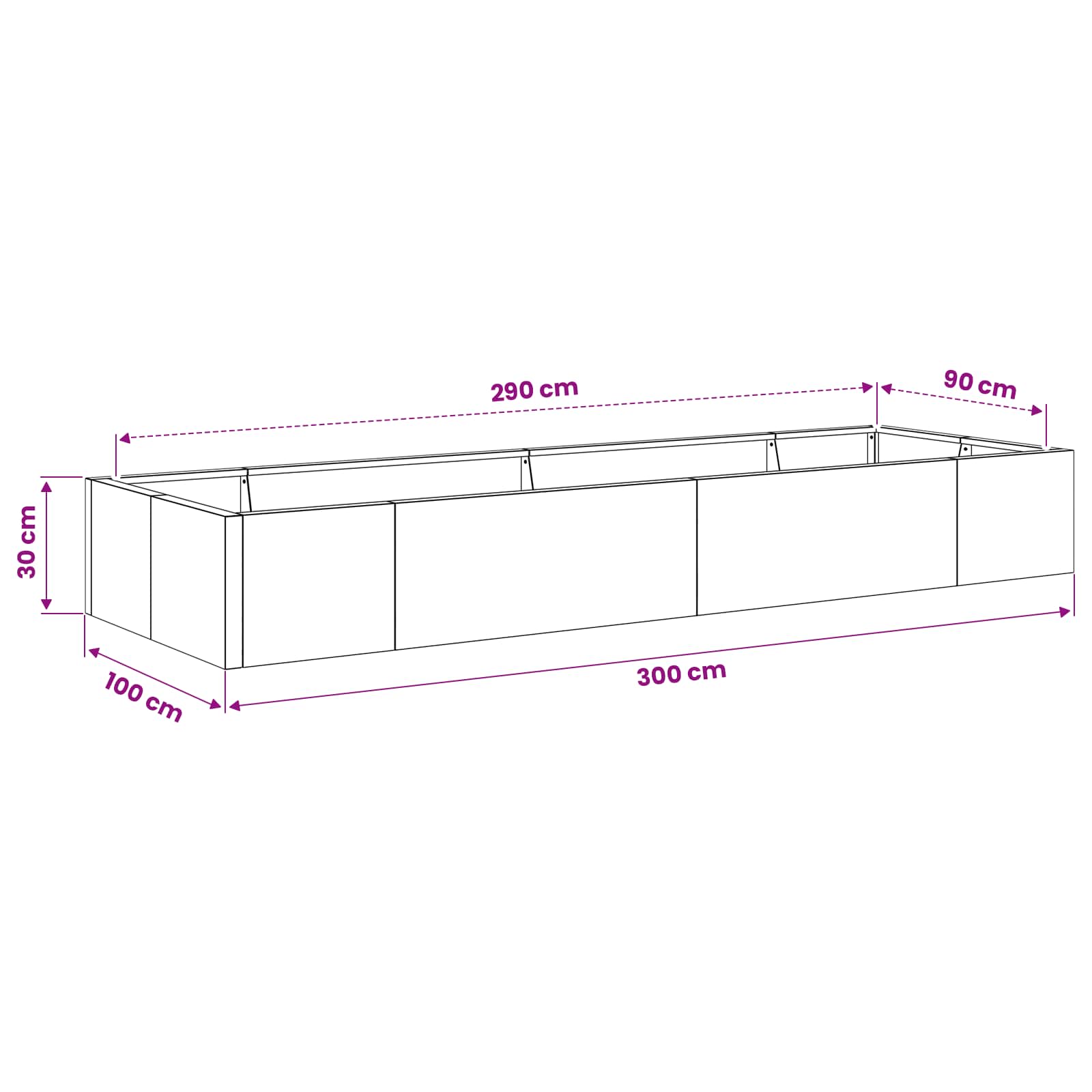 Retaining Wall 8 pcs 300 x 100 x 30 cm Weathering Steel Rusty