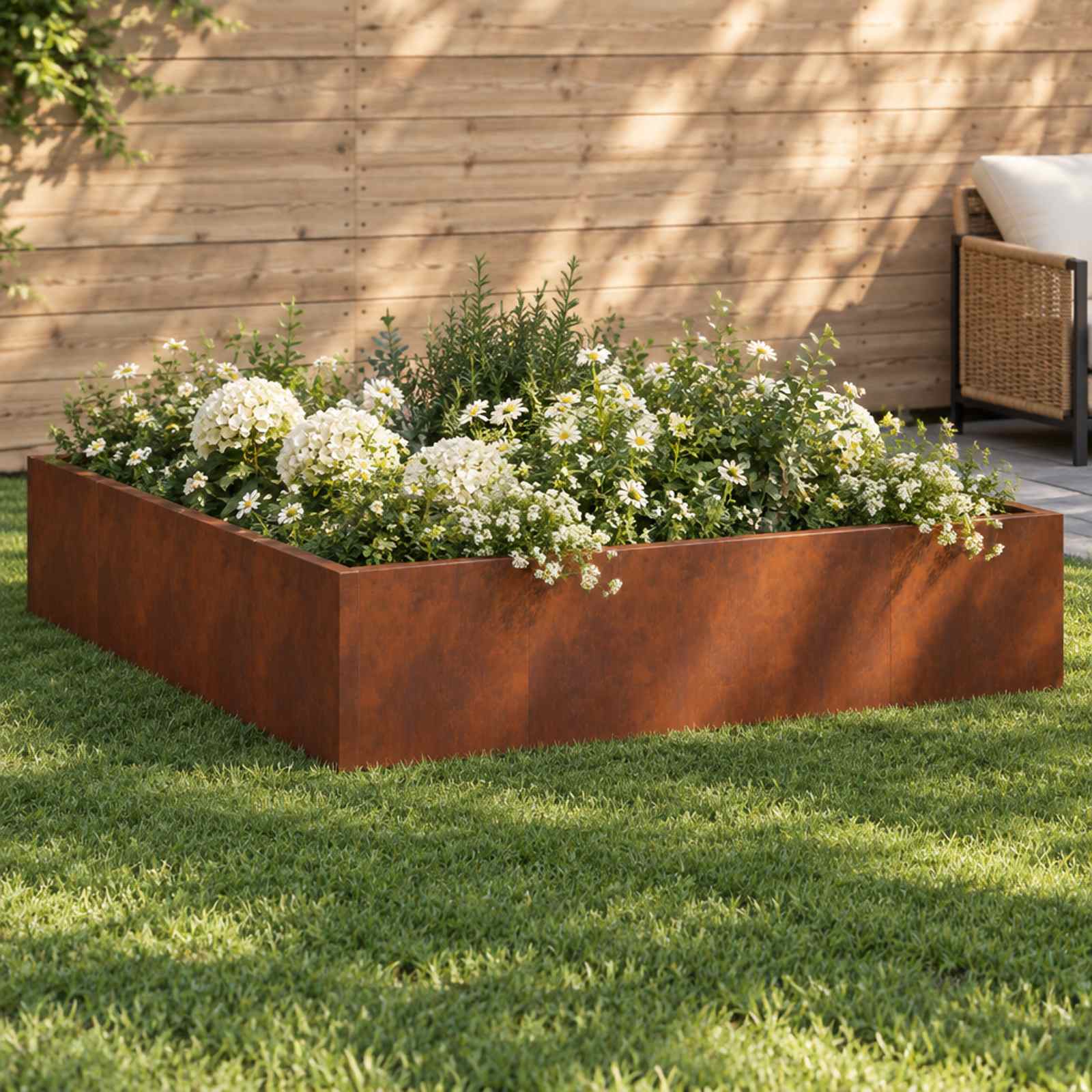 Retaining Wall 8 pcs 300 x 100 x 50 cm Weathering Steel Rusty