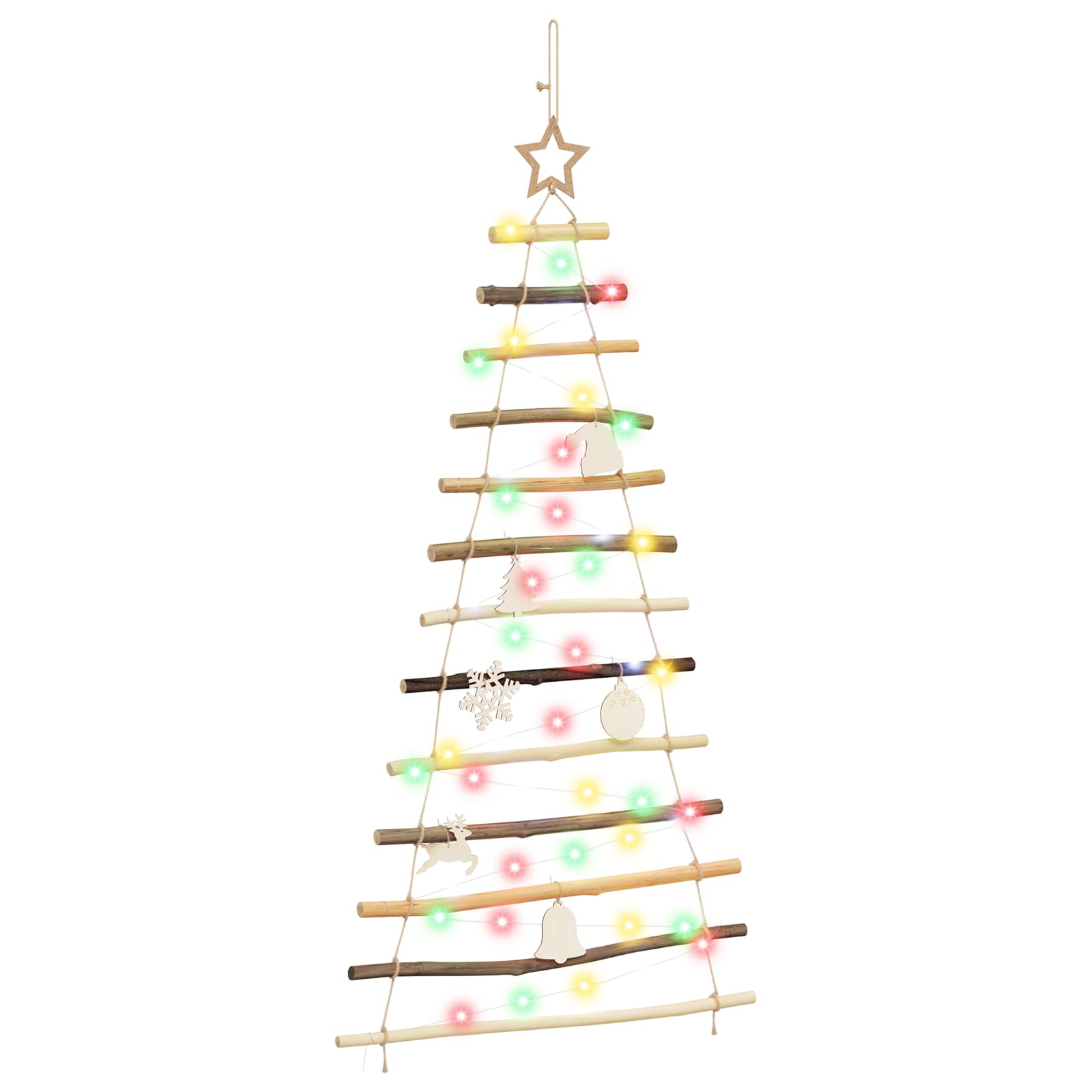 Hanging Christmas Tree 120 cm 50 LEDs Multicolour
