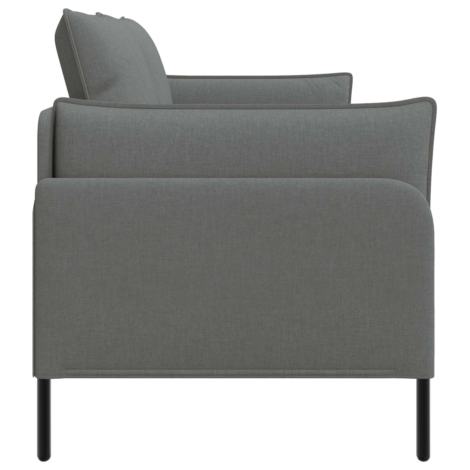 2-Seater Sofa Dark Grey 188 x 81 x 89 cm Fabric