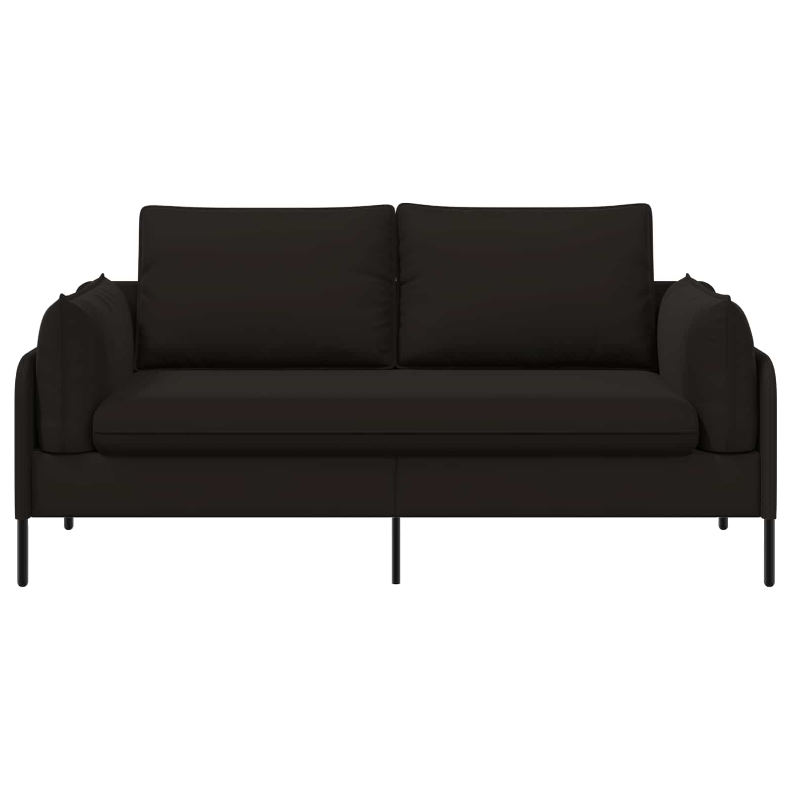 2-Seater Sofa 2-Seater Black 188 x 81 x 89 cm Velvet