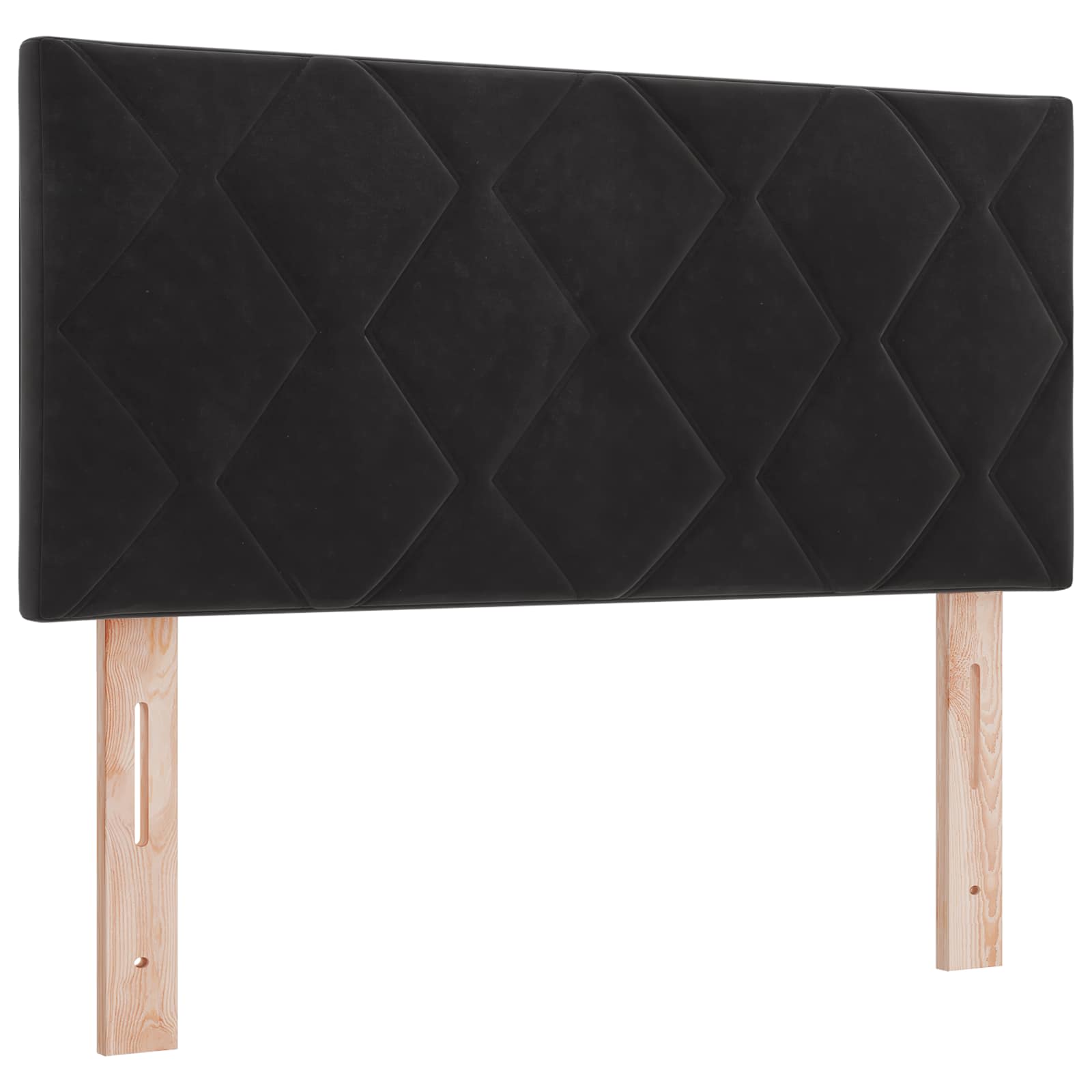 Box Spring Bed with Mattress Black 107 x 203 cm Velvet
