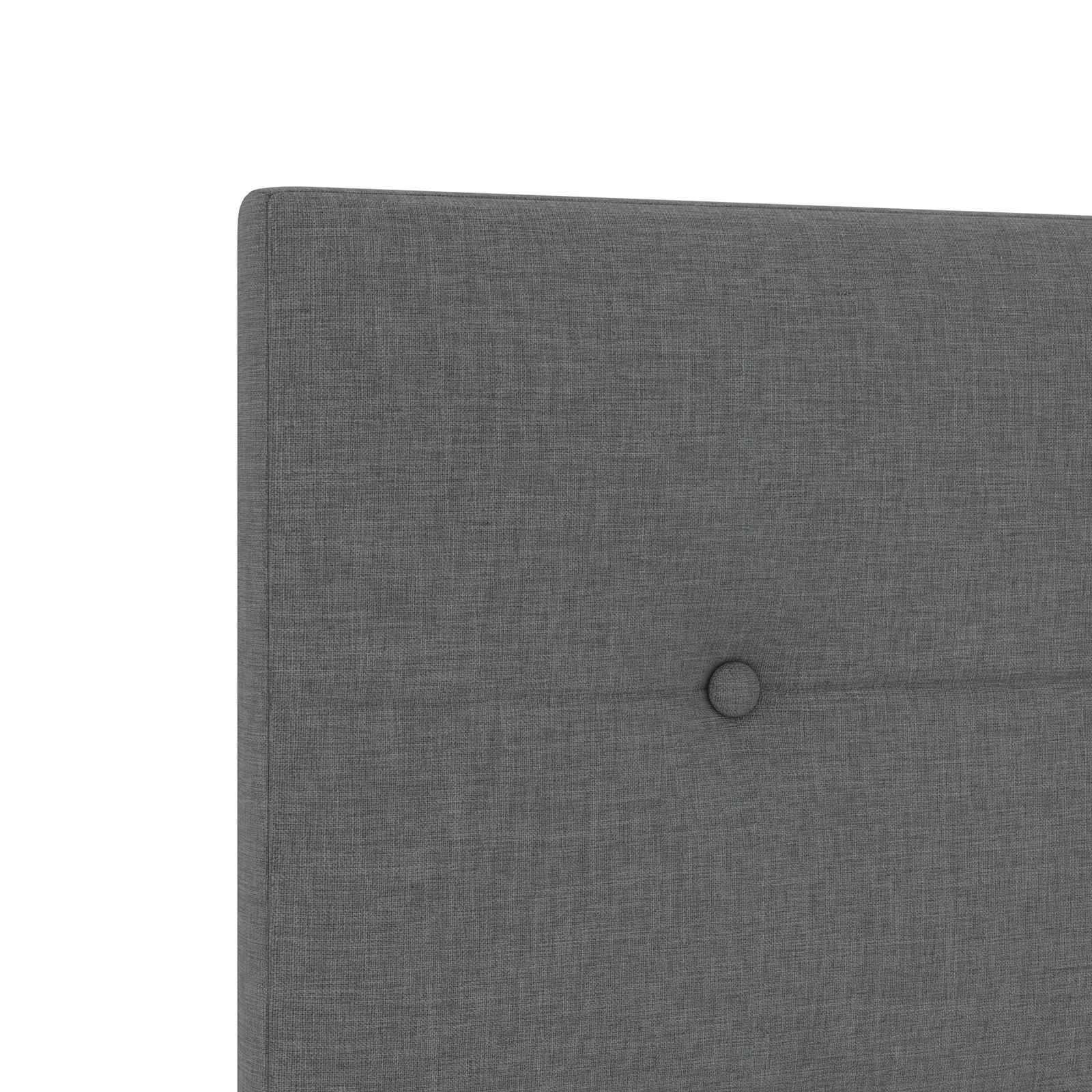Box Spring Bed with Mattress and LED Dark Grey 153 x 203 cm