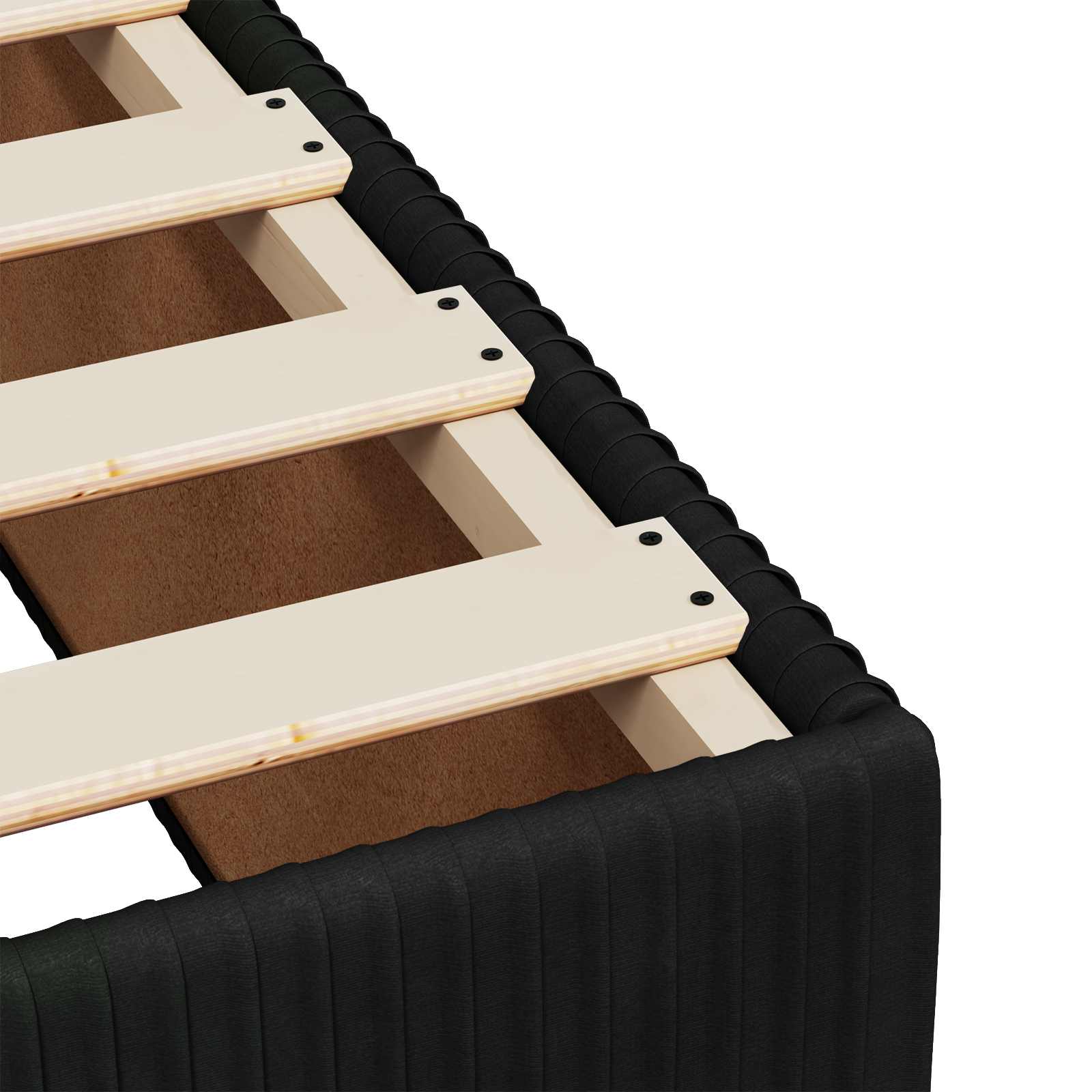 Box Spring Bed with Mattress and LED Black 140 x 190 cm Velvet