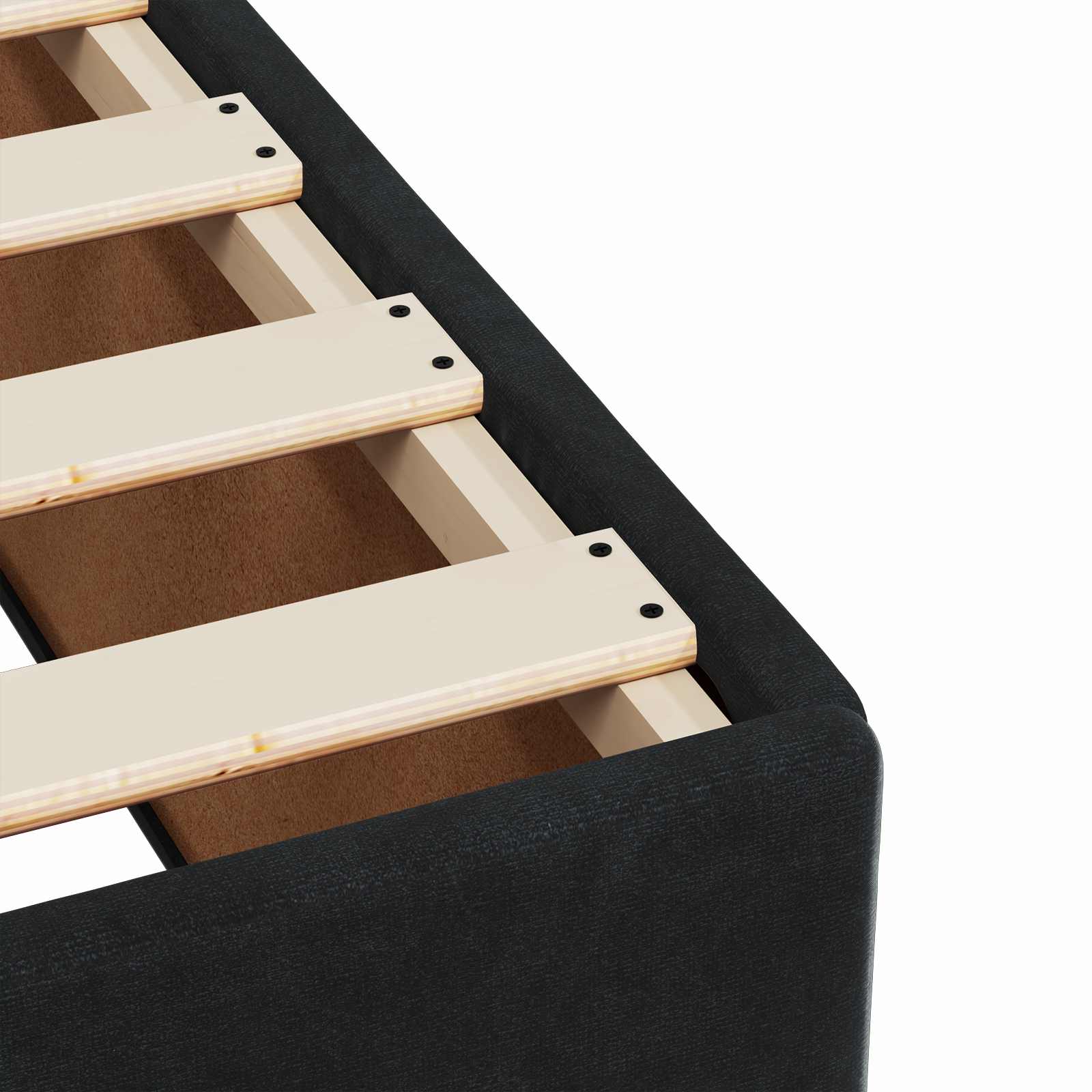 Box Spring Bed with Mattress Black 107 x 203 cm Velvet
