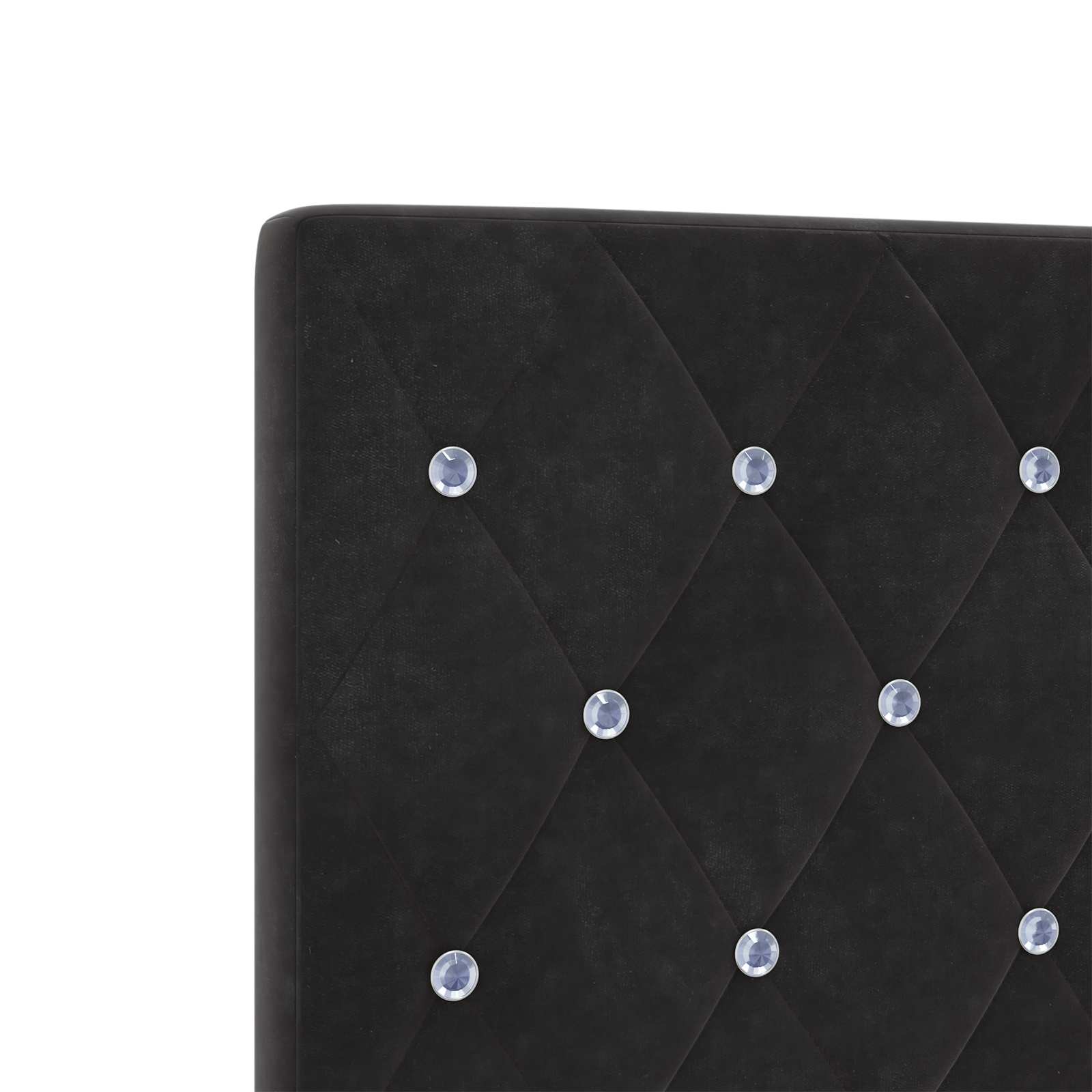 Box Spring Bed with Mattress and LED Black 153 x 203 cm Velvet