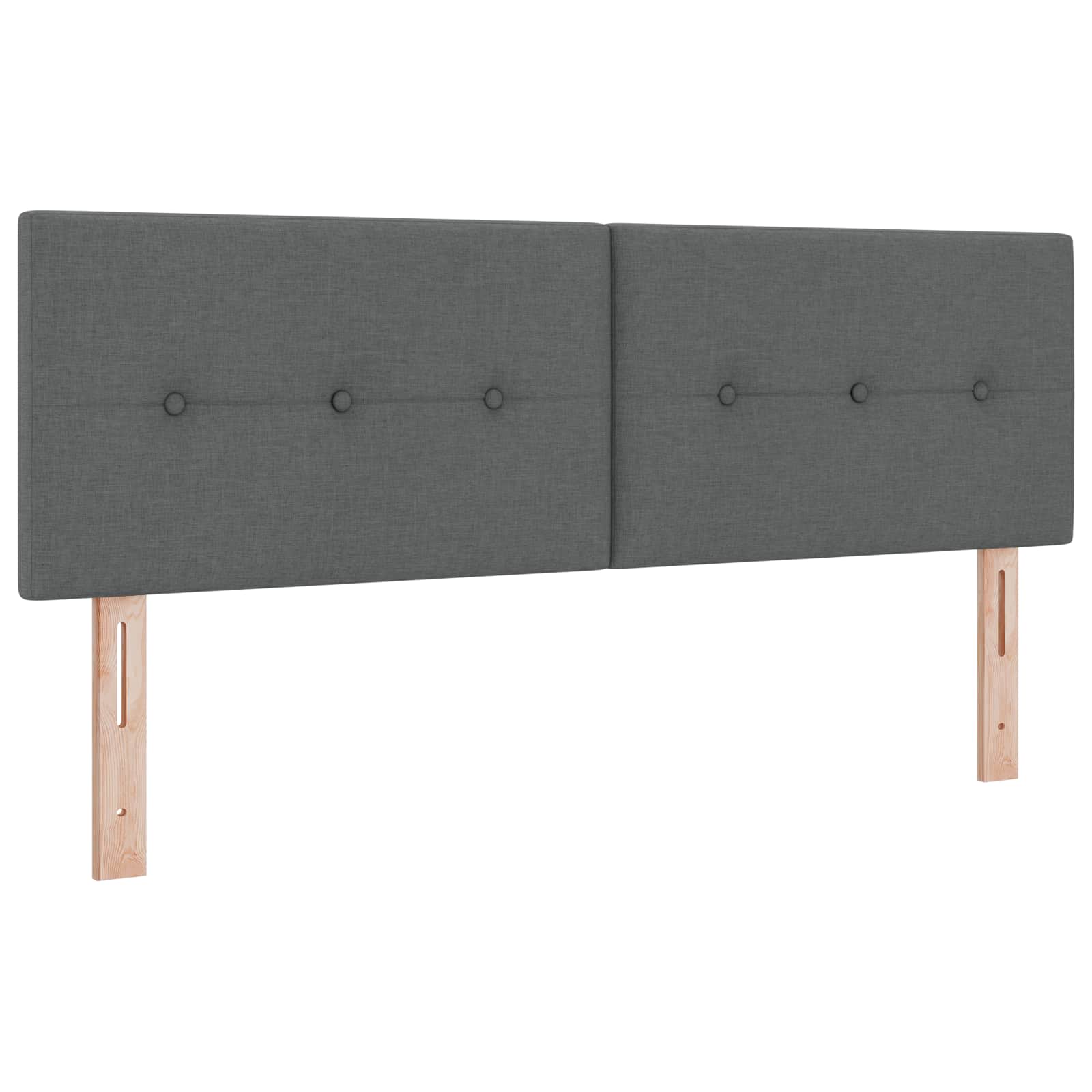 Ottoman Bed with Mattress Dark Grey 152 x 203 cm Fabric