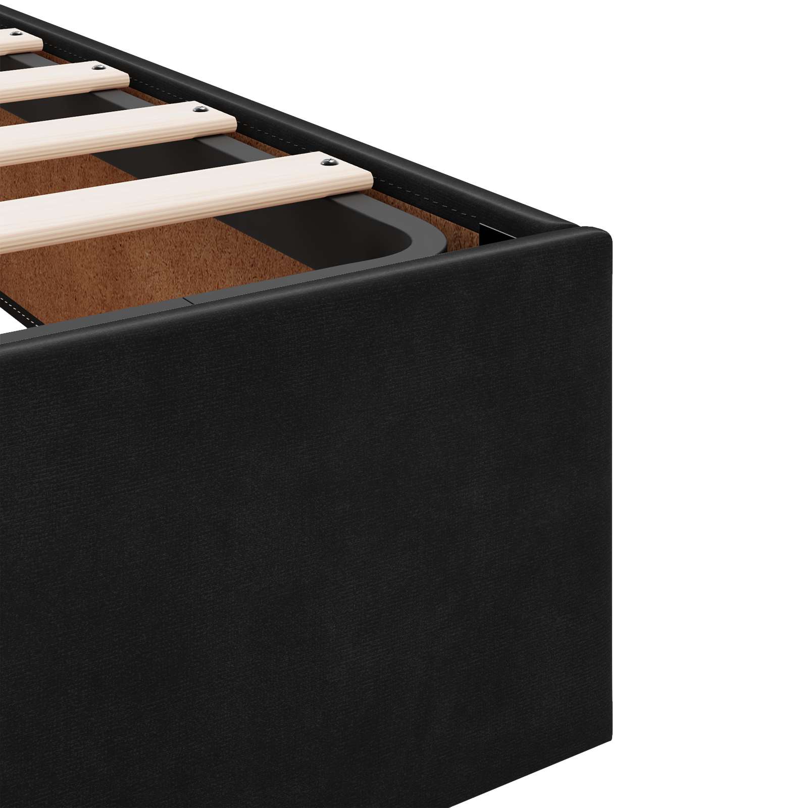Ottoman Bed with Mattress Black 152 x 203 cm Velvet
