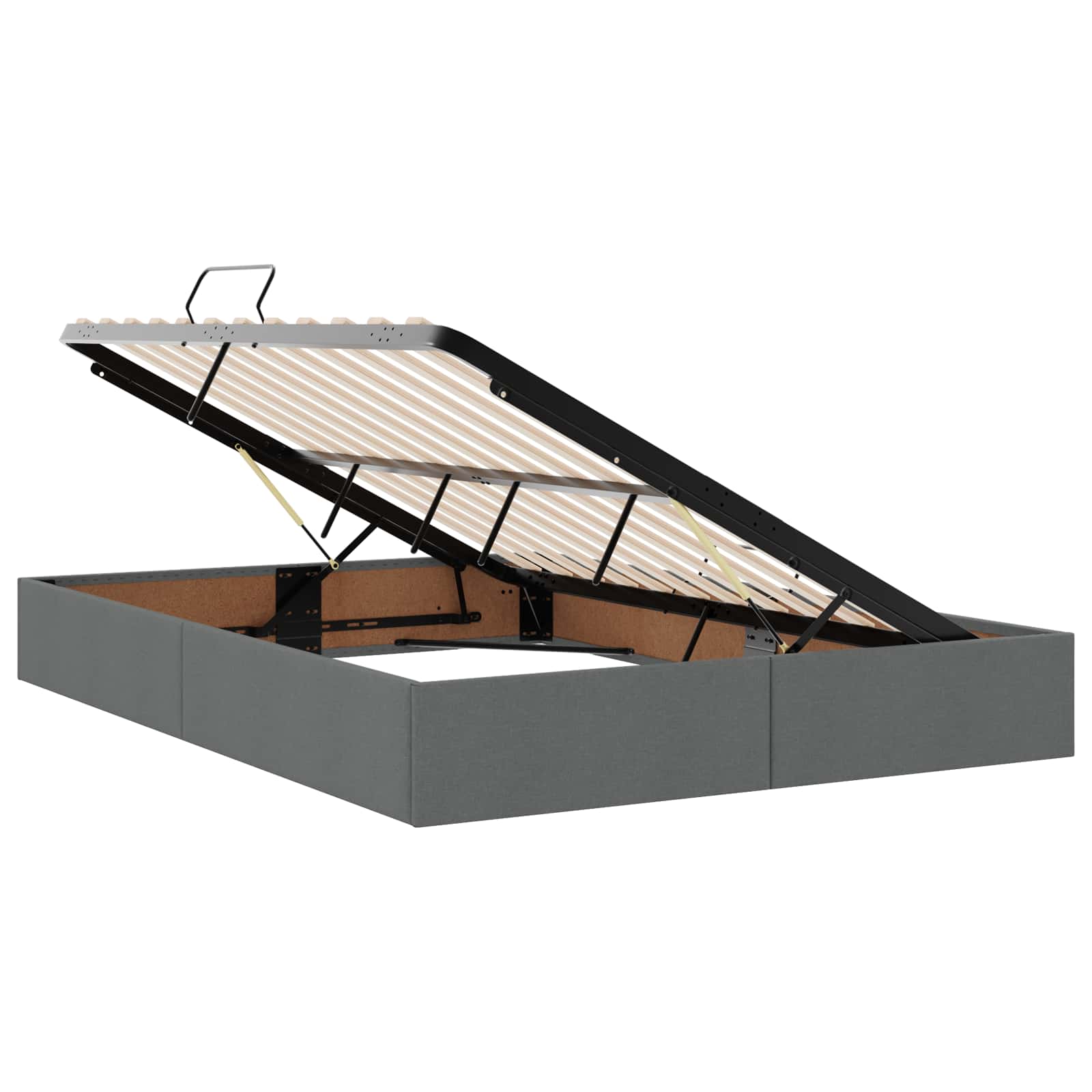 Storage Bed with Headboard 137 x 190 cm Fabric