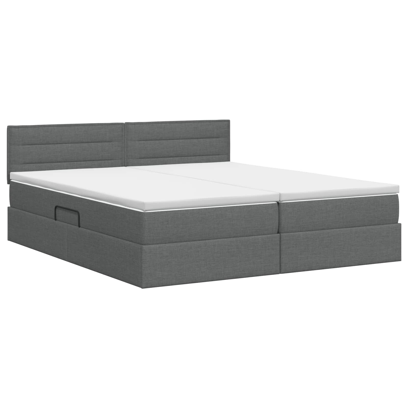 Storage Bed with Headboard 137 x 190 cm Fabric