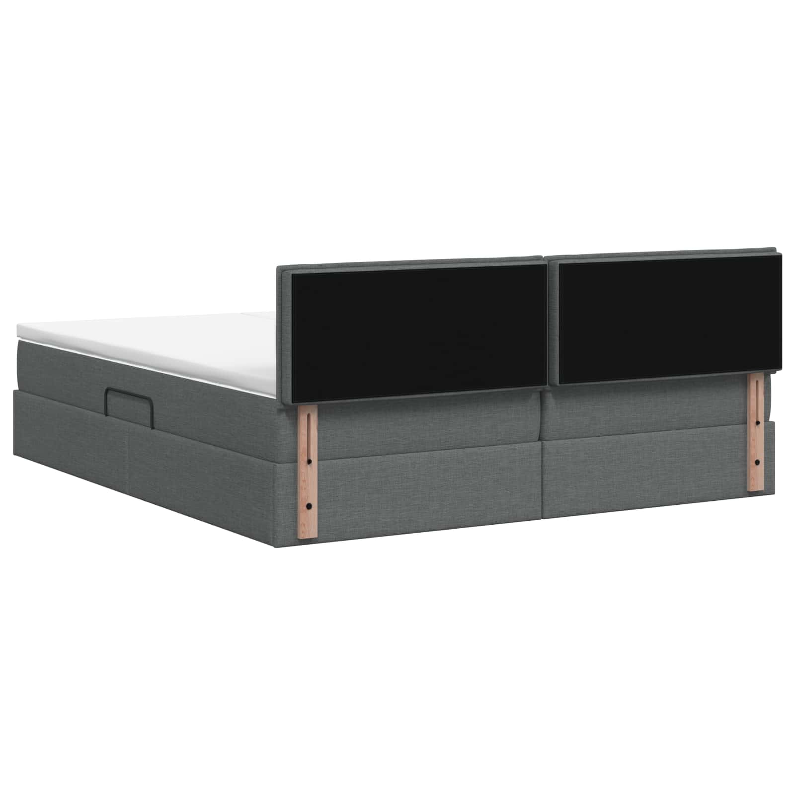 Storage Bed with Headboard 137 x 190 cm Fabric