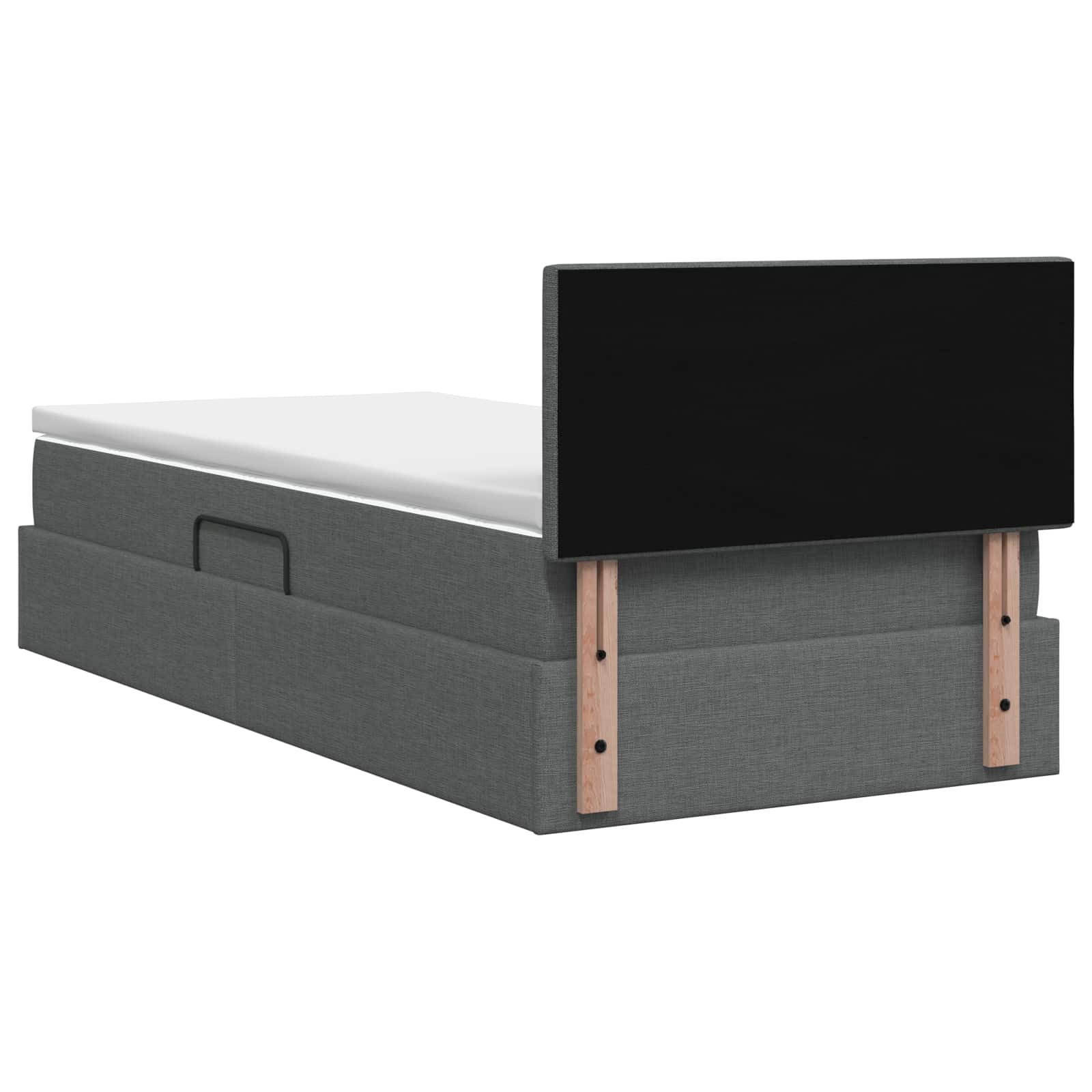 Storage Bed with Headboard 107 x 203 cm Fabric