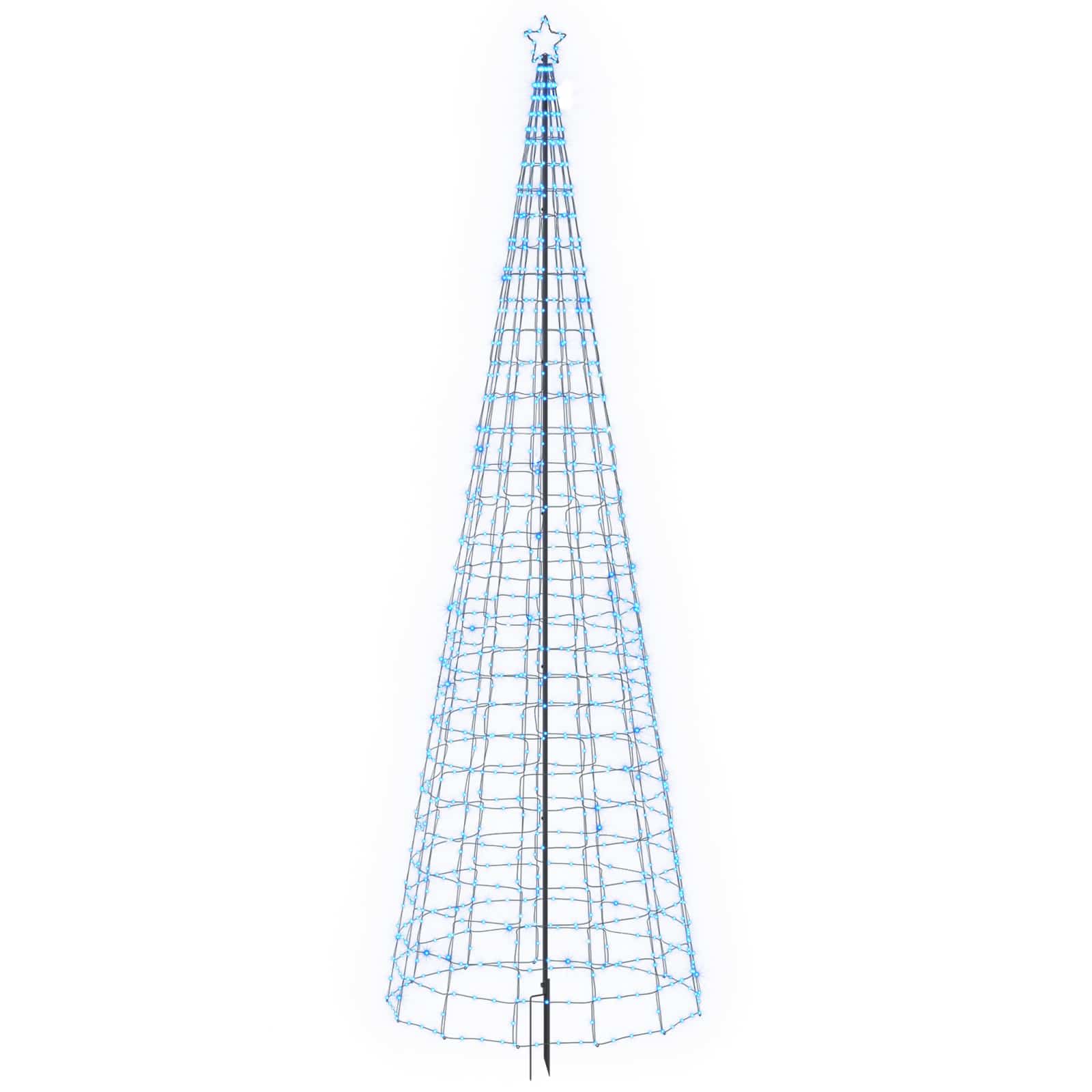 LED Christmas Tree with Spikes 500 cm 1534 LEDs Blue Steel