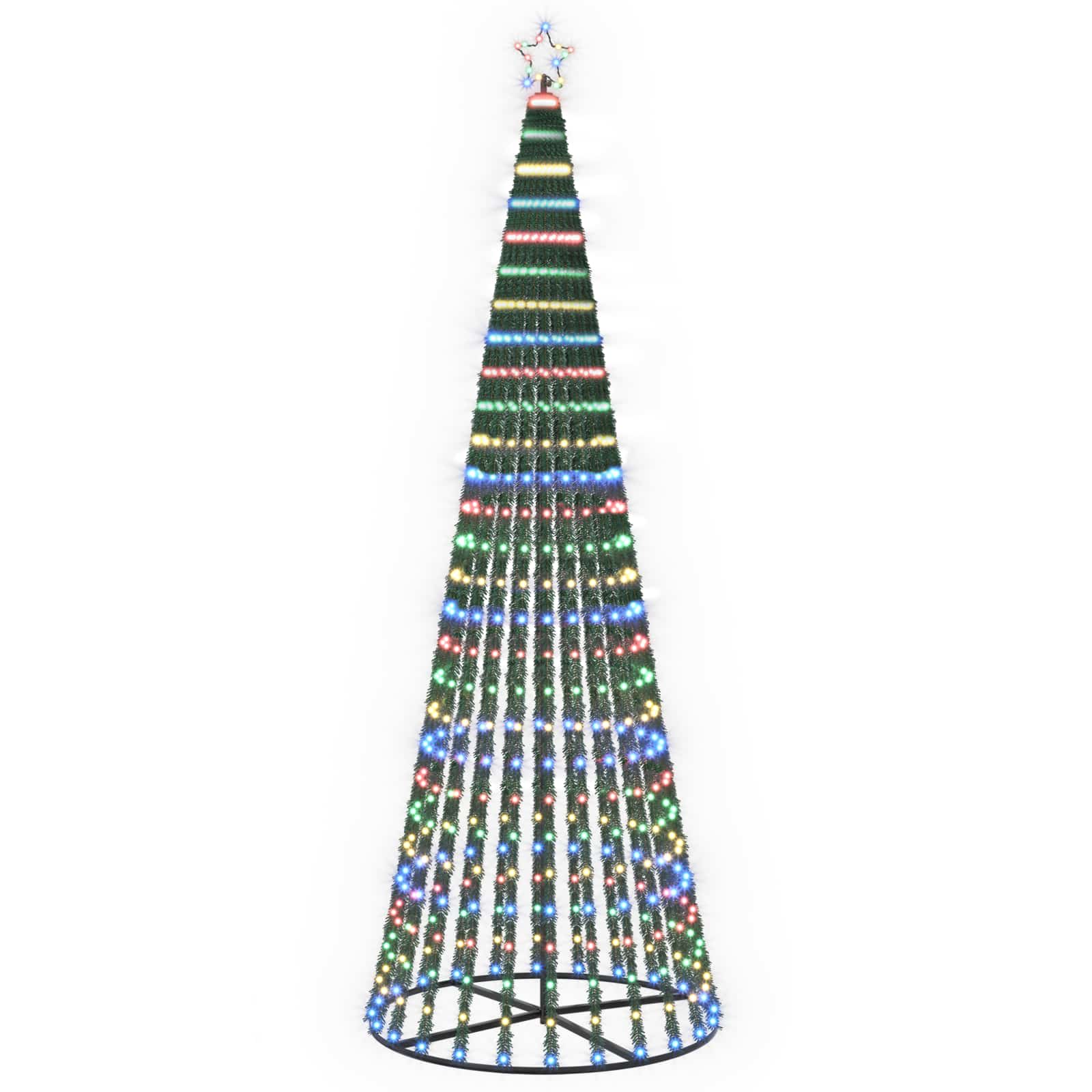 LED Christmas Tree 300 cm 668 LEDs Multicolour Steel Black