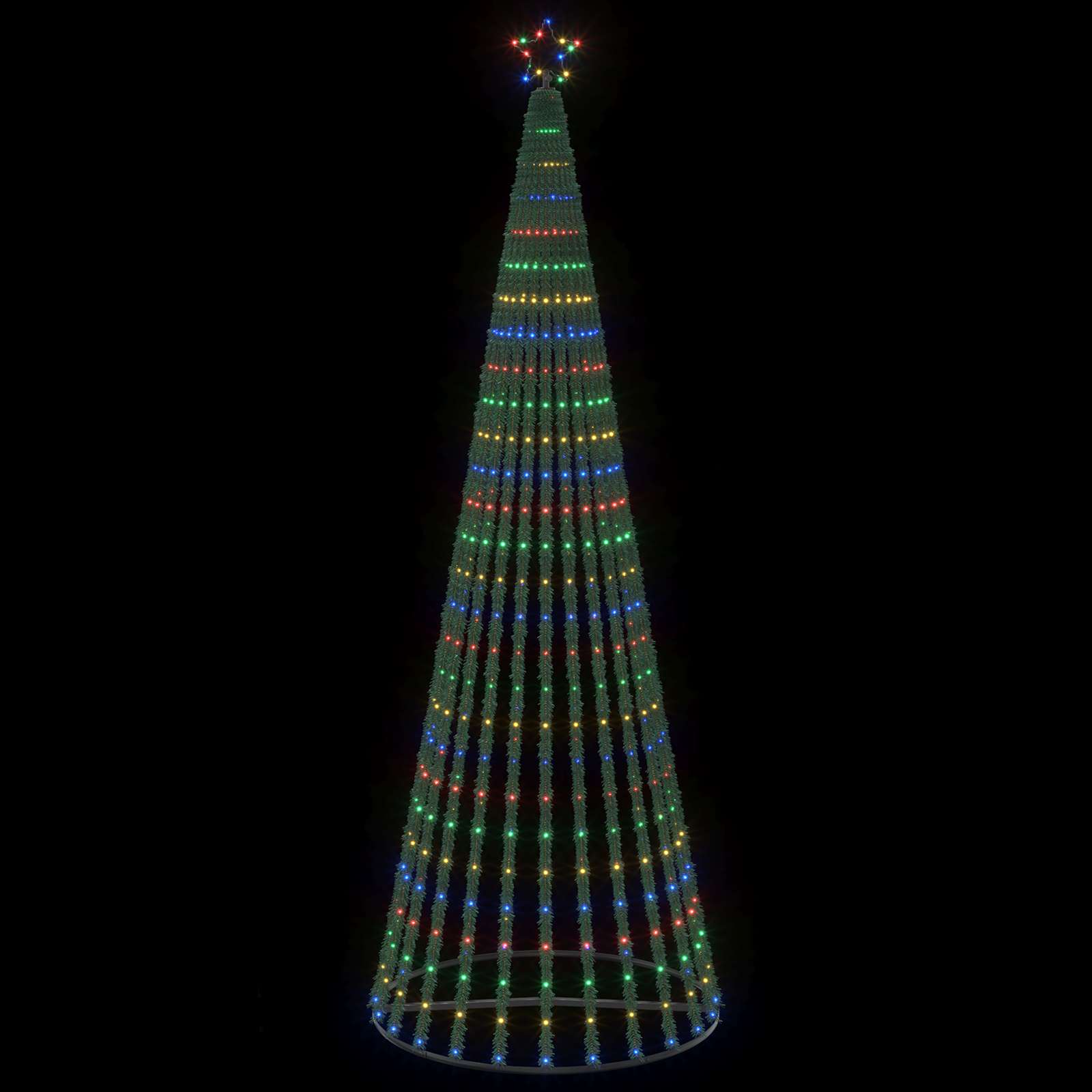 LED Christmas Tree 300 cm 668 LEDs Multicolour Steel Black