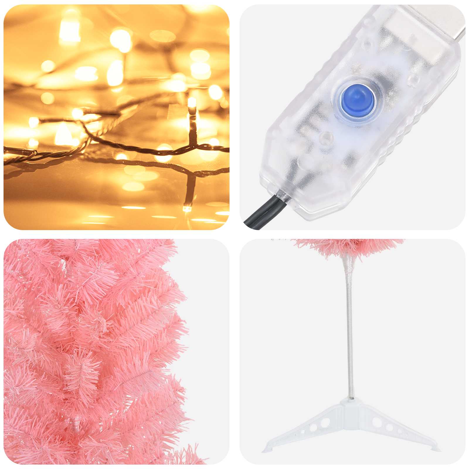 Artificial Slim Christmas Tree 120 cm 150 LEDs Warm White