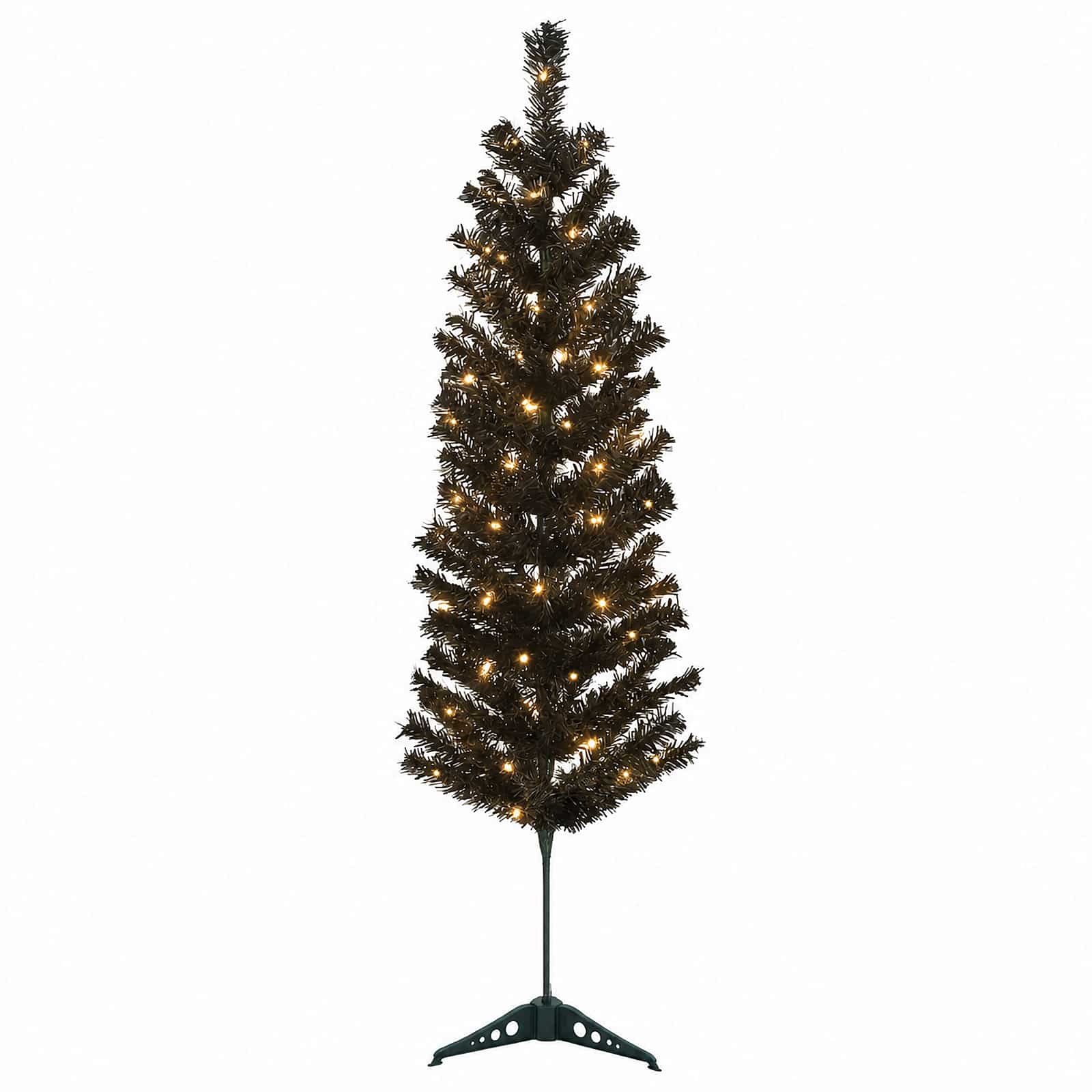 Artificial Slim Christmas Tree 150 cm 150 LEDs Warm White