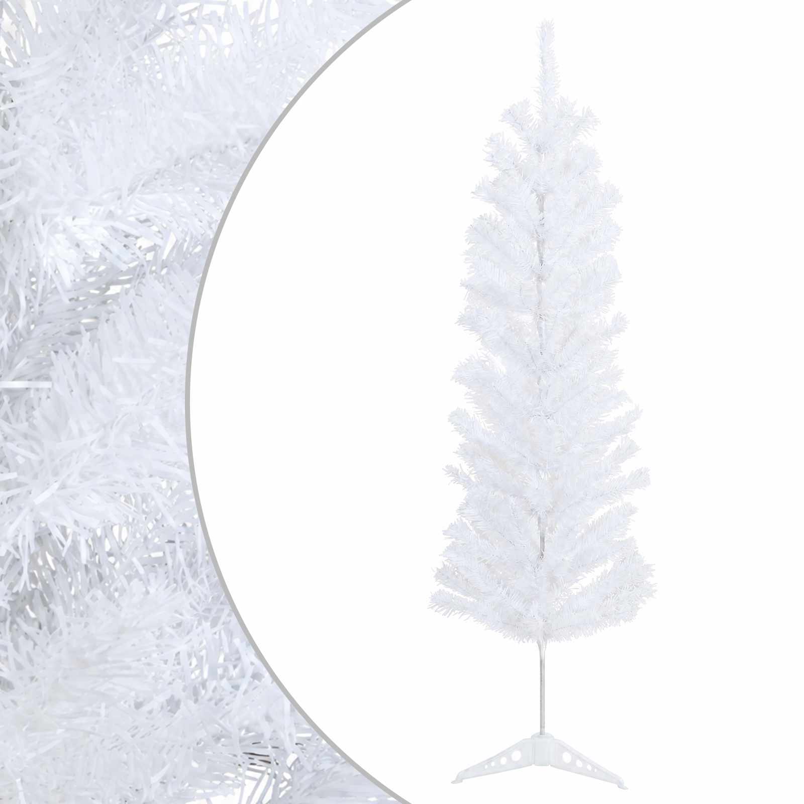 Artificial Slim Christmas Tree 120 cm PVC and Steel White