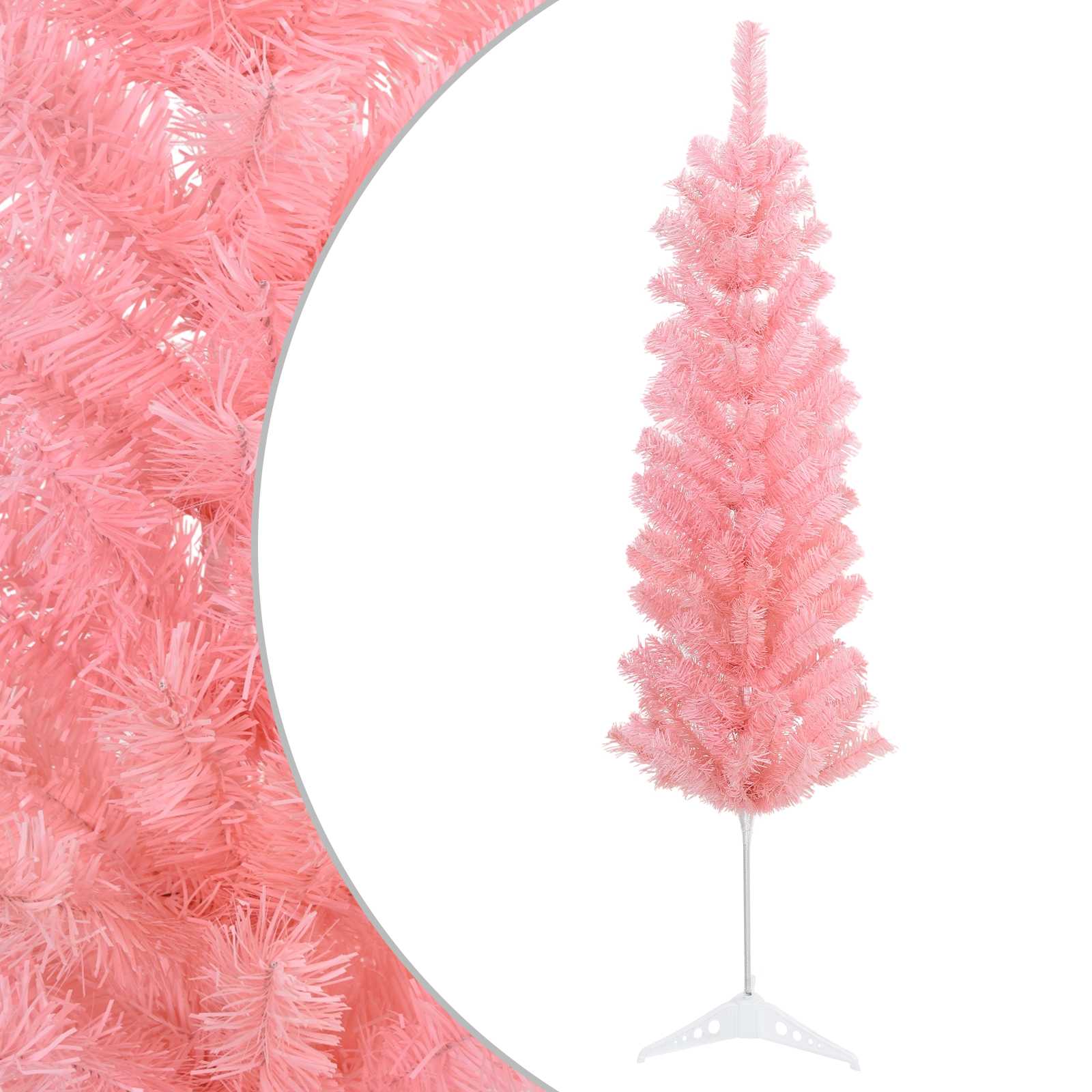 Artificial Slim Christmas Tree 120 cm PVC and Steel Pink