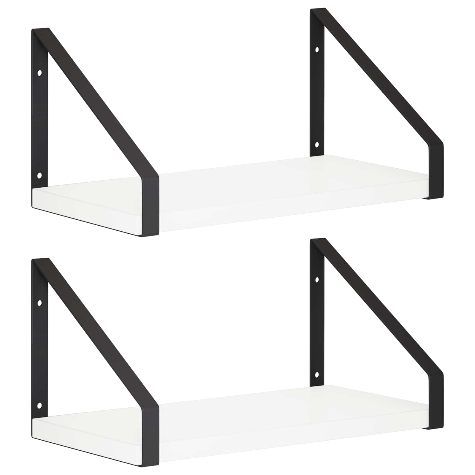 Wall Shelves 2 pcs White 30 x 16 x 15.5 cm