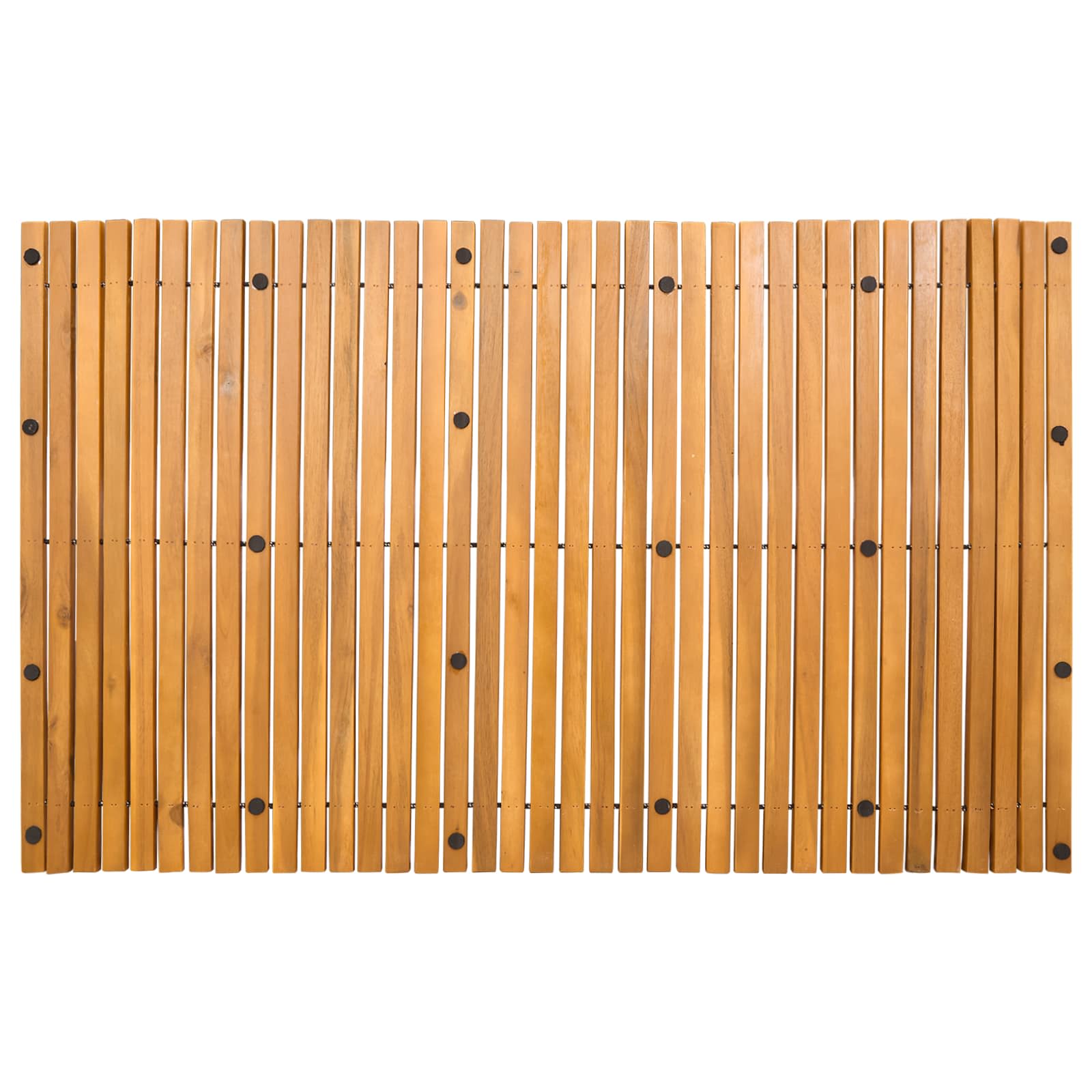 Bath Mat 3 pcs Natural 100 x 60 cm Solid Acacia Wood