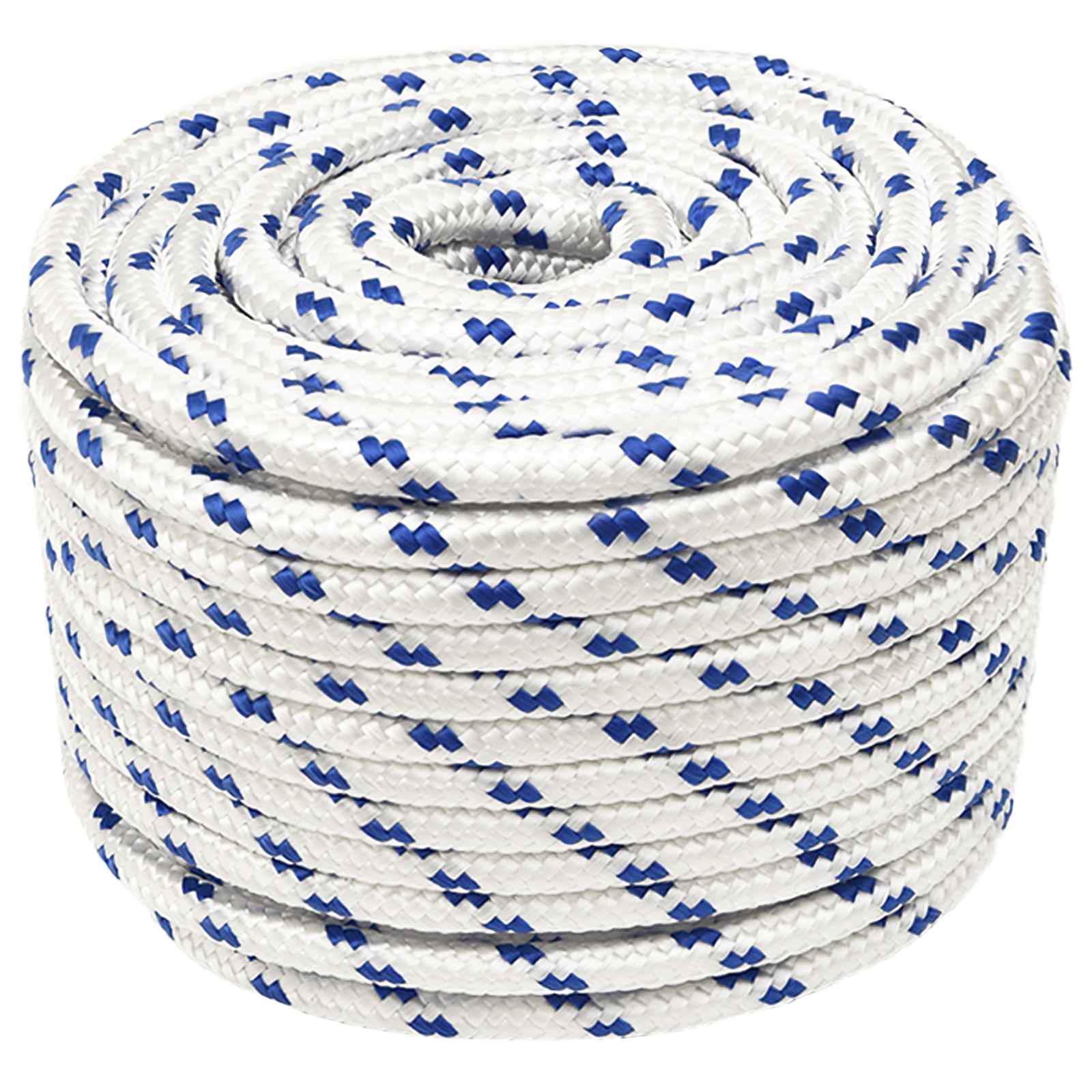 Multipurpose Utility Rope 12 mm 25 m White and Blue PP