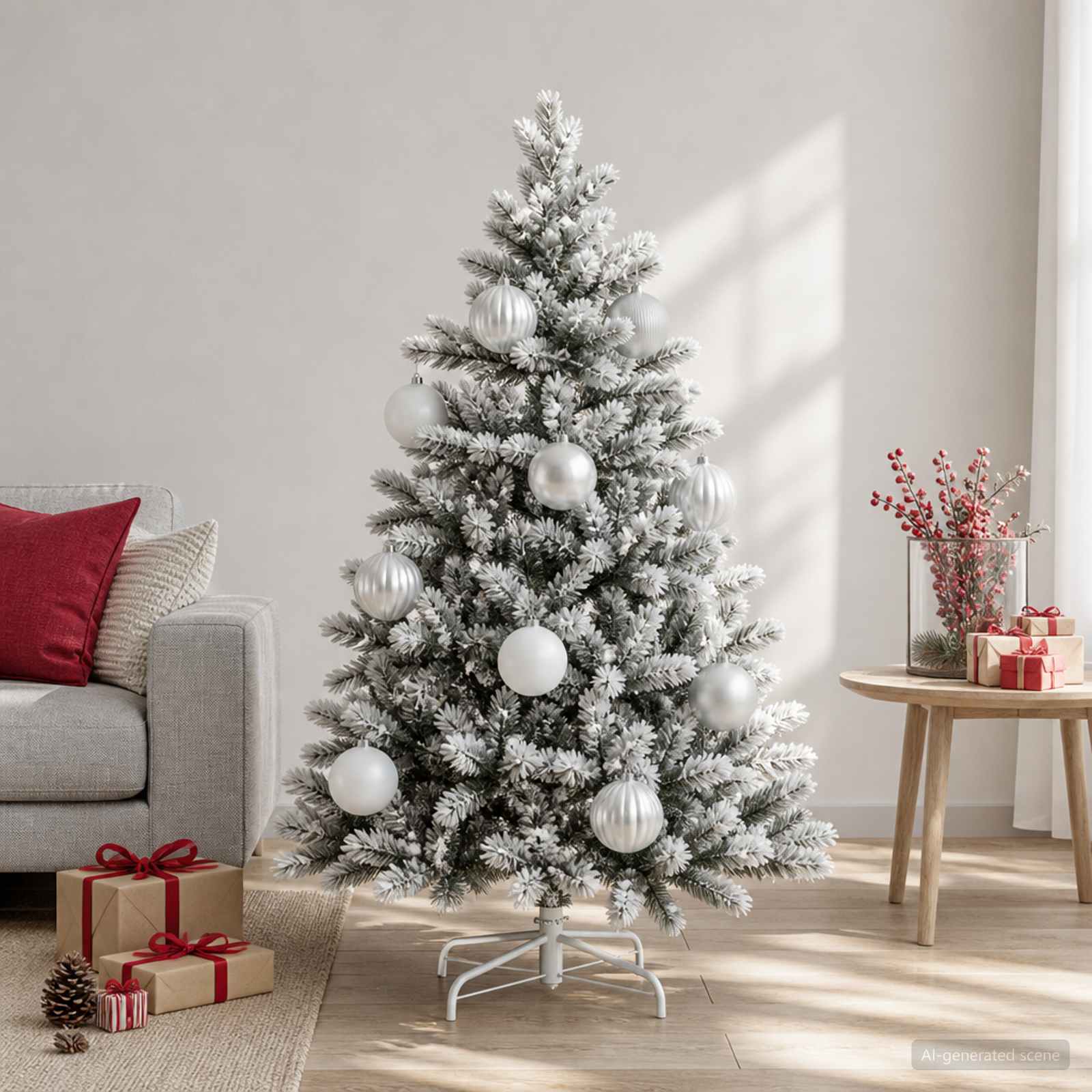 Christmas Ball Set XXL 3 pcs White Dia. 25 cm Plastic