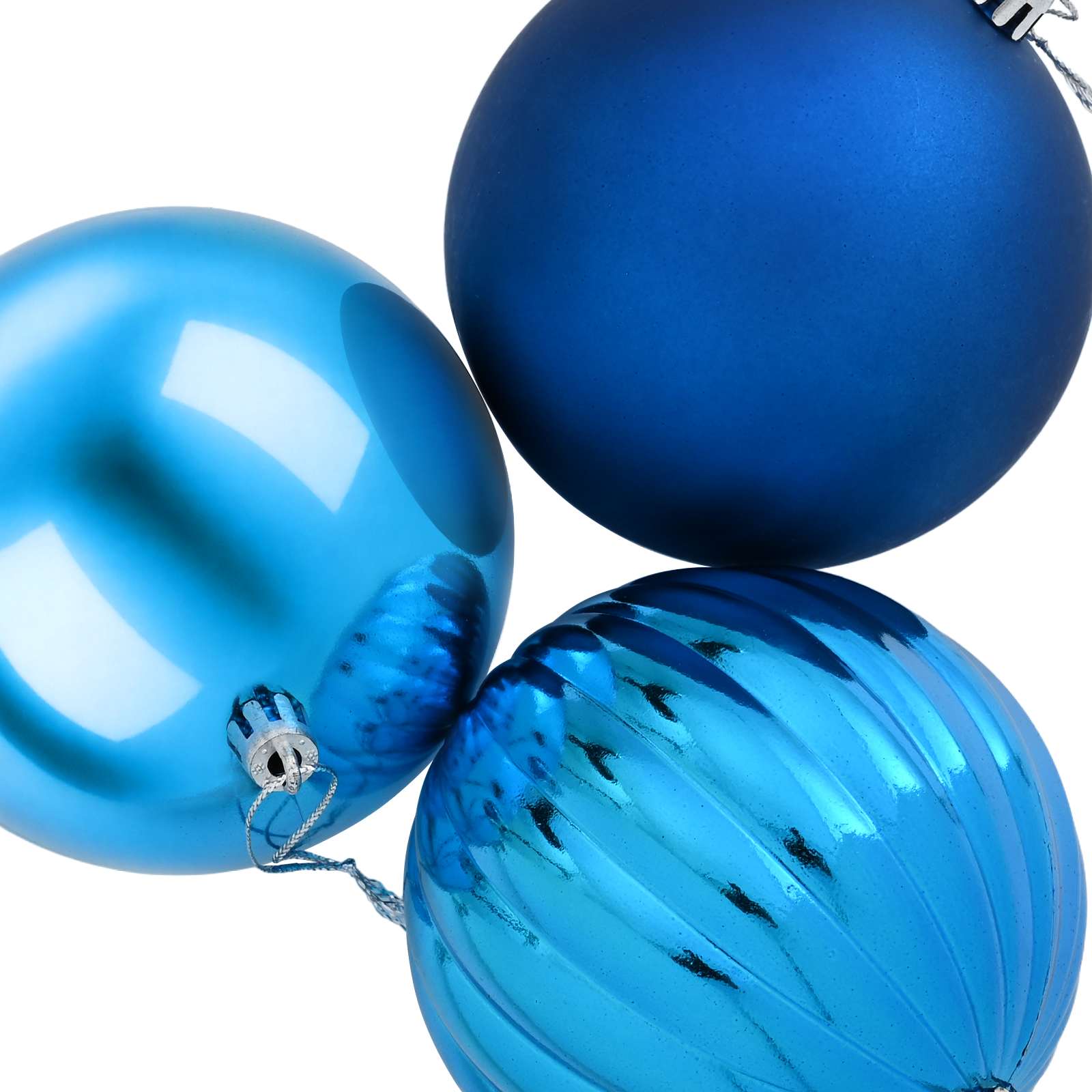 Christmas Ball Set XXL 3 pcs Blue Dia. 25 cm Plastic