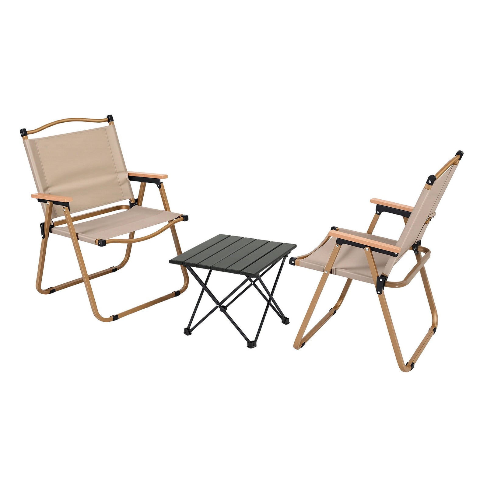 Weisshorn 3pc Camping Table Chair Set Outdoor Folding Aluminium Portable Picnic