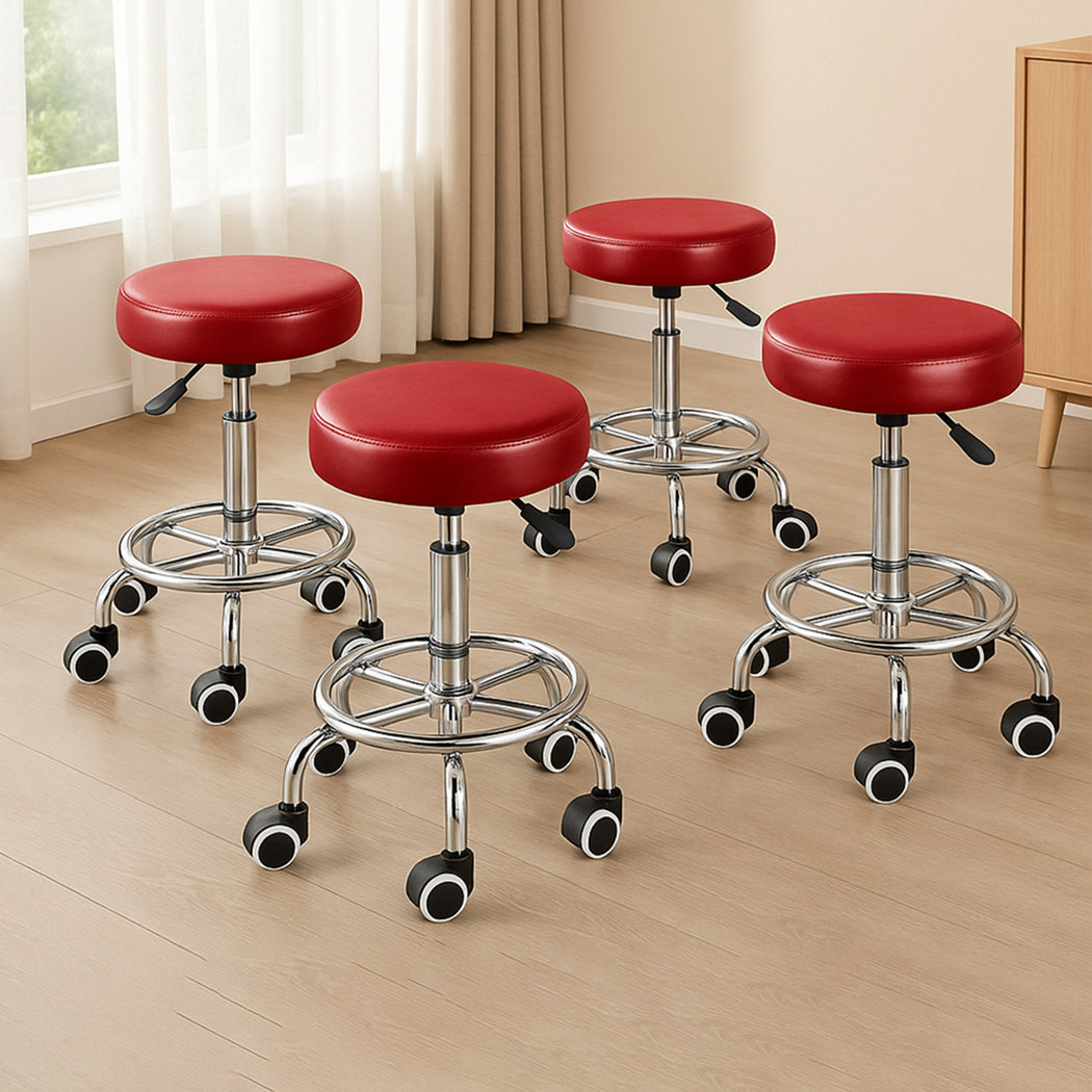 Levede 4x Salon Stool Swivel Barber Stools-1973193577597112327