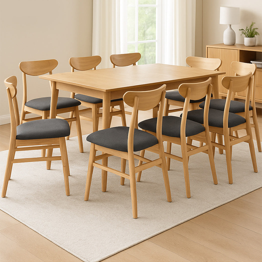 Levede 8xDining Chairs Kitchen Chair Nature-1973193558970208263