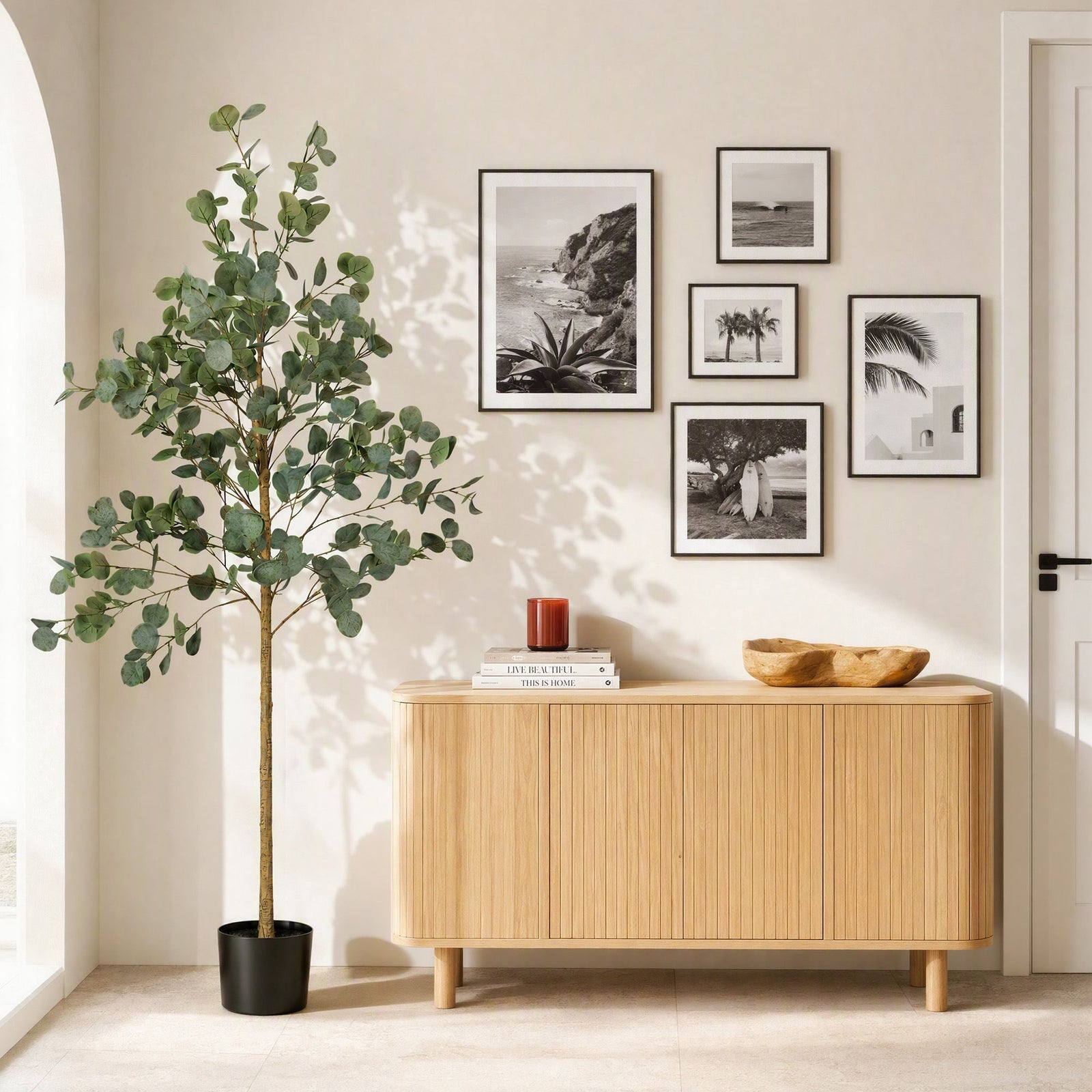 Artiss 180cm Artificial Eucalyptus Tree with Realistic Textured Leaves for Indoor Home Office Decor