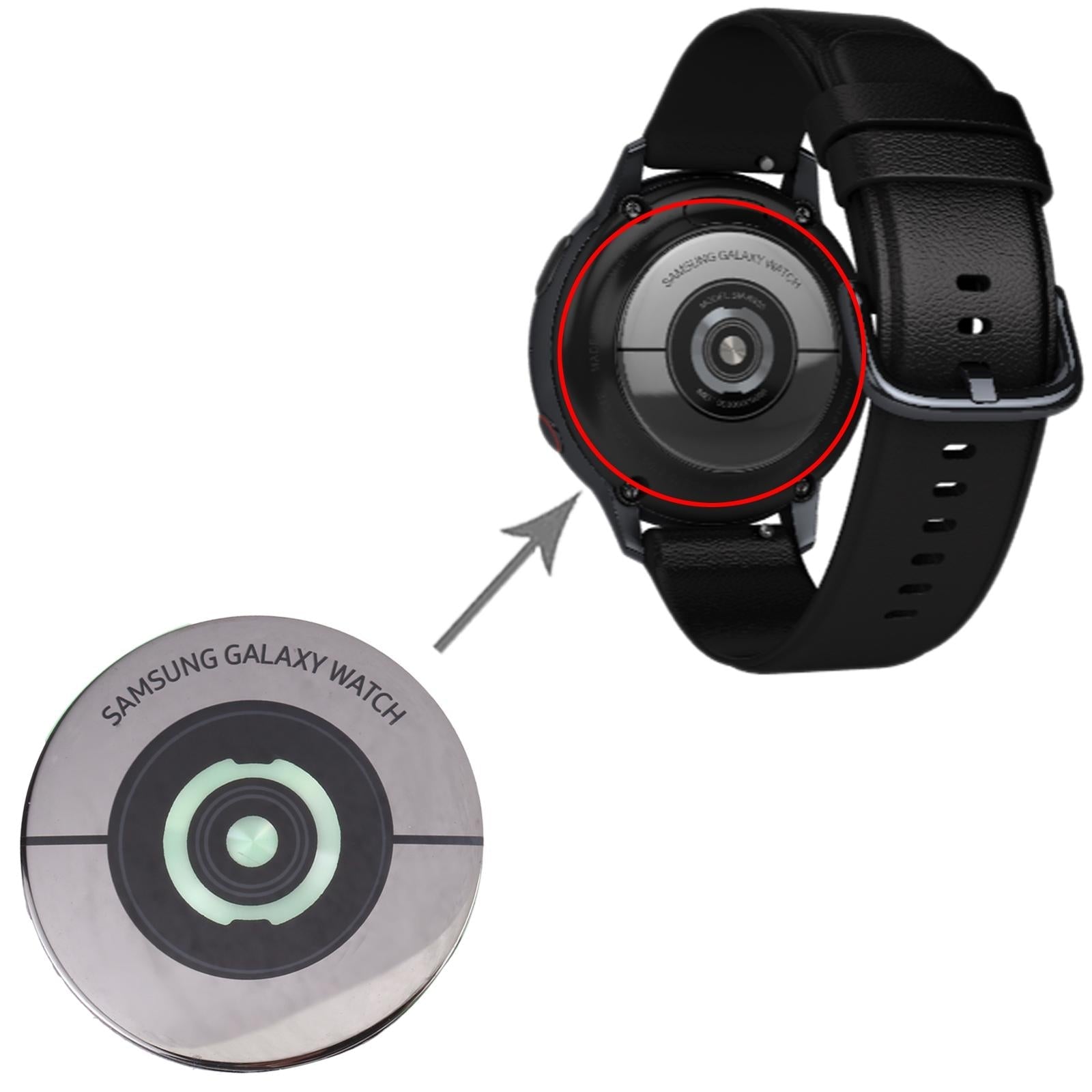 Galaxy Watch Active 2 Rear Glass Lens Cover - Black-1915197014807810051
