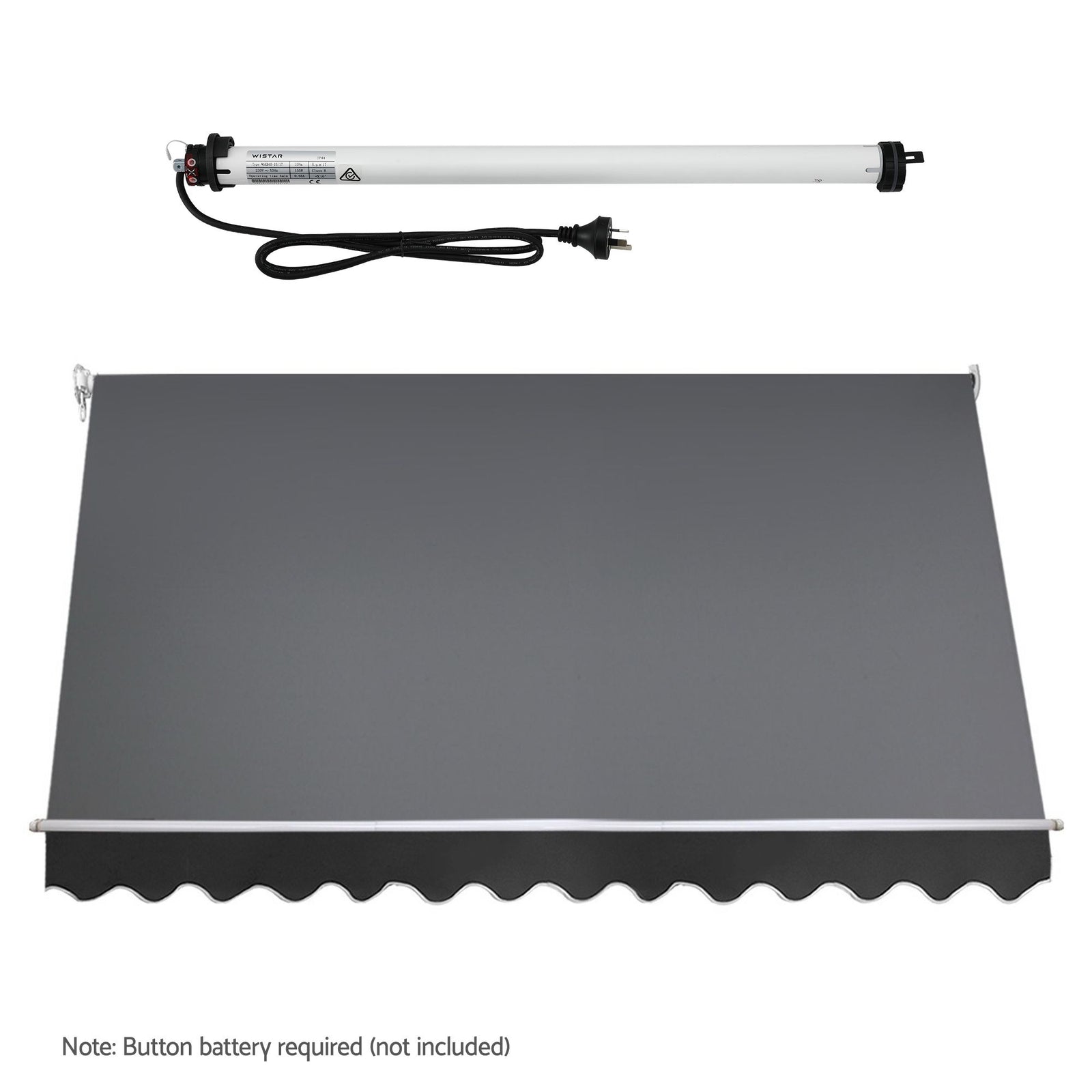 Instahut Motorised Pivot Arm Awning Window Sun Shade 3.1 X 2.1M Grey